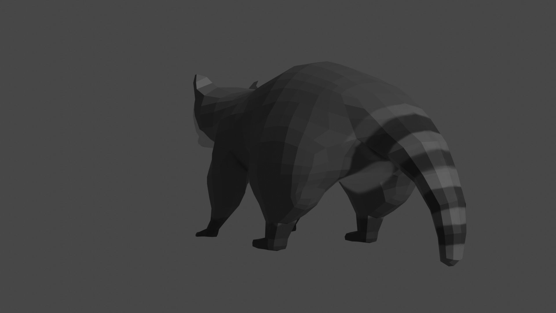 LowPoly Raccoon Low-poly 3D model_20