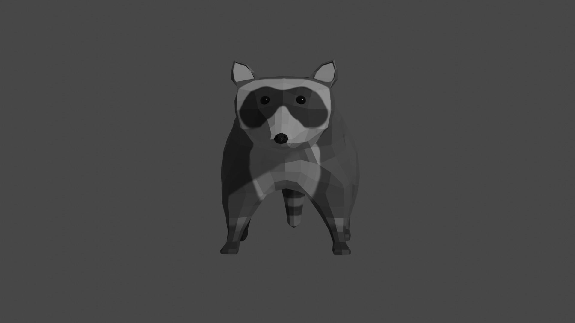 LowPoly Raccoon Low-poly 3D model_29