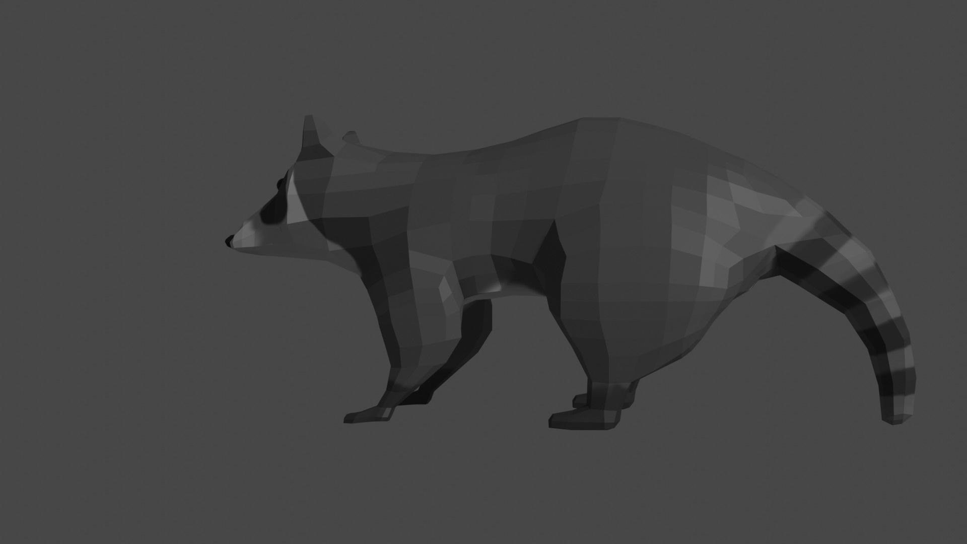 LowPoly Raccoon Low-poly 3D model_22