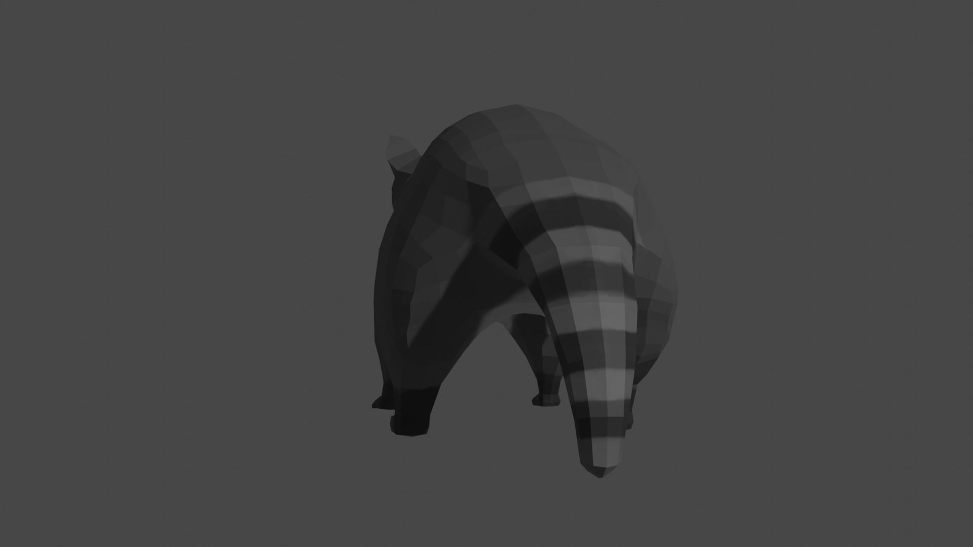 LowPoly Raccoon Low-poly 3D model_19