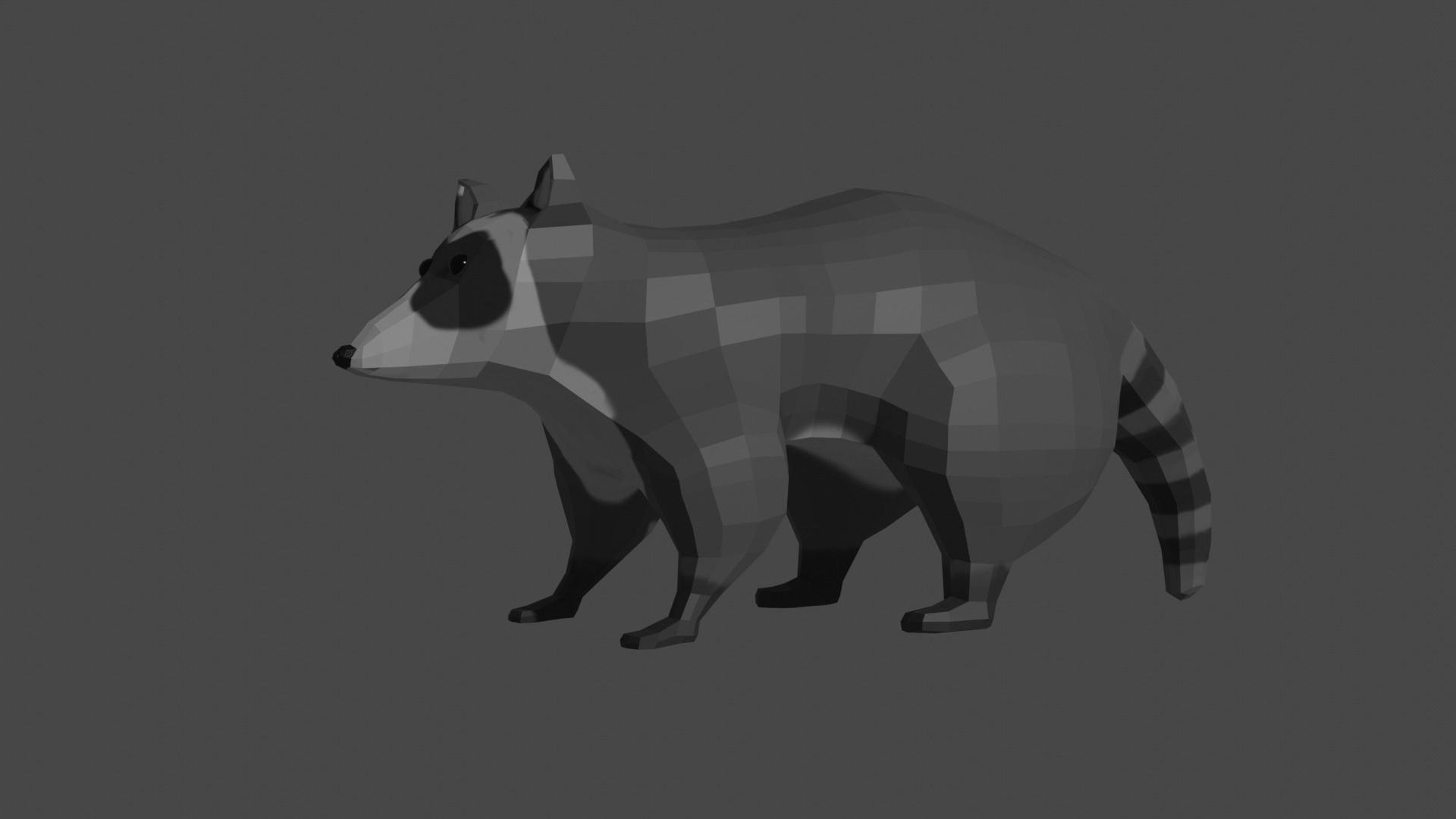 LowPoly Raccoon Low-poly 3D model_24
