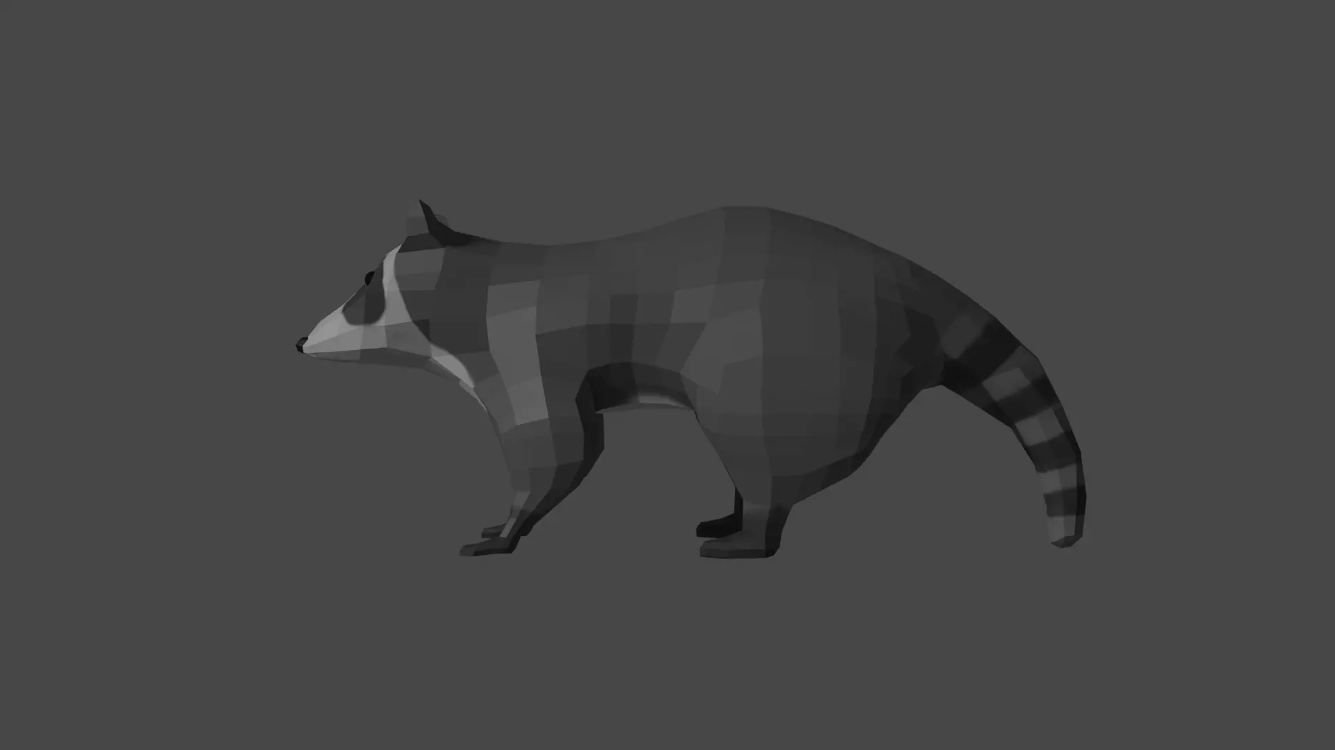 LowPoly Raccoon Low-poly 3D model_0
