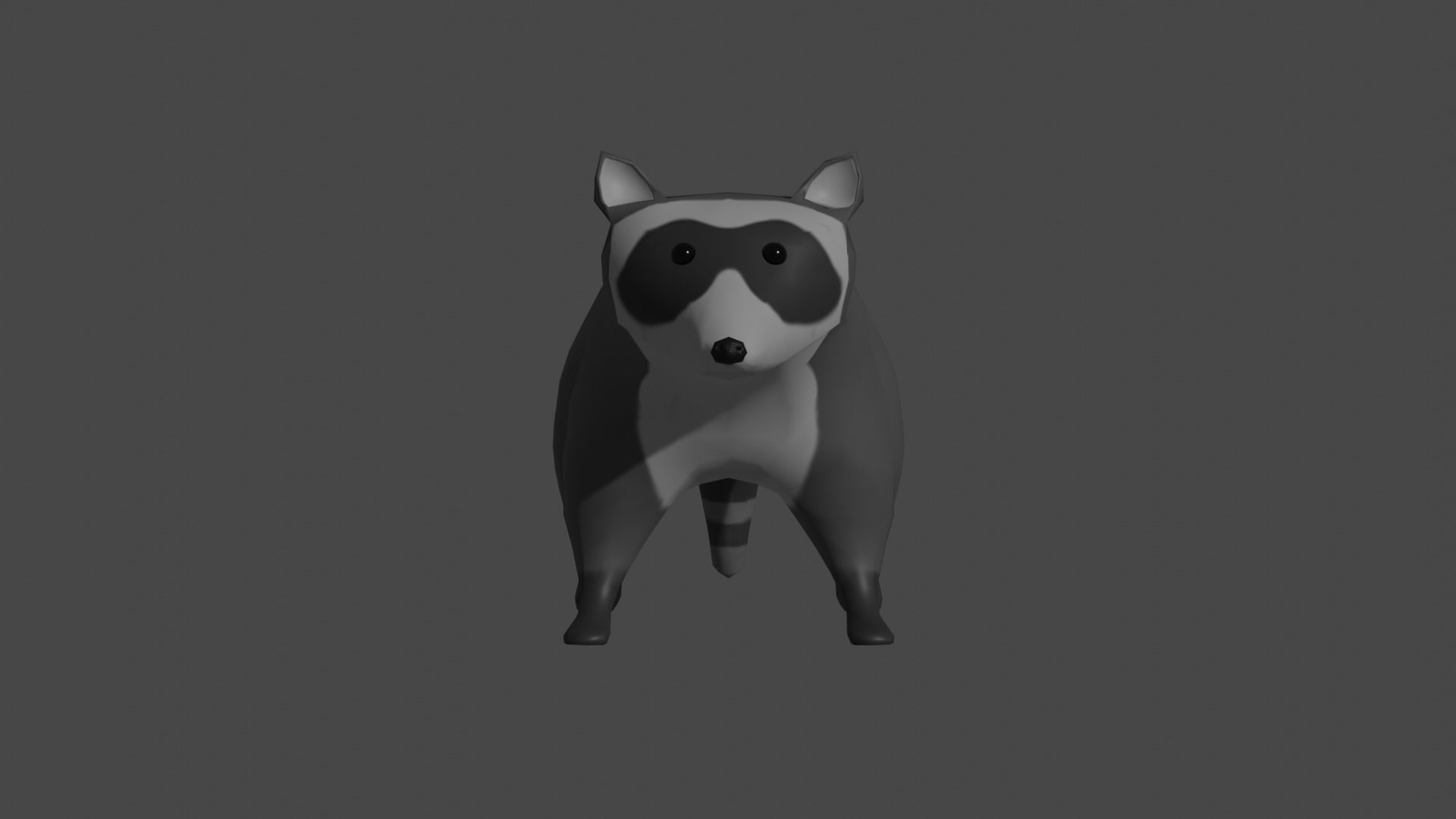 LowPoly Raccoon Low-poly 3D model_4