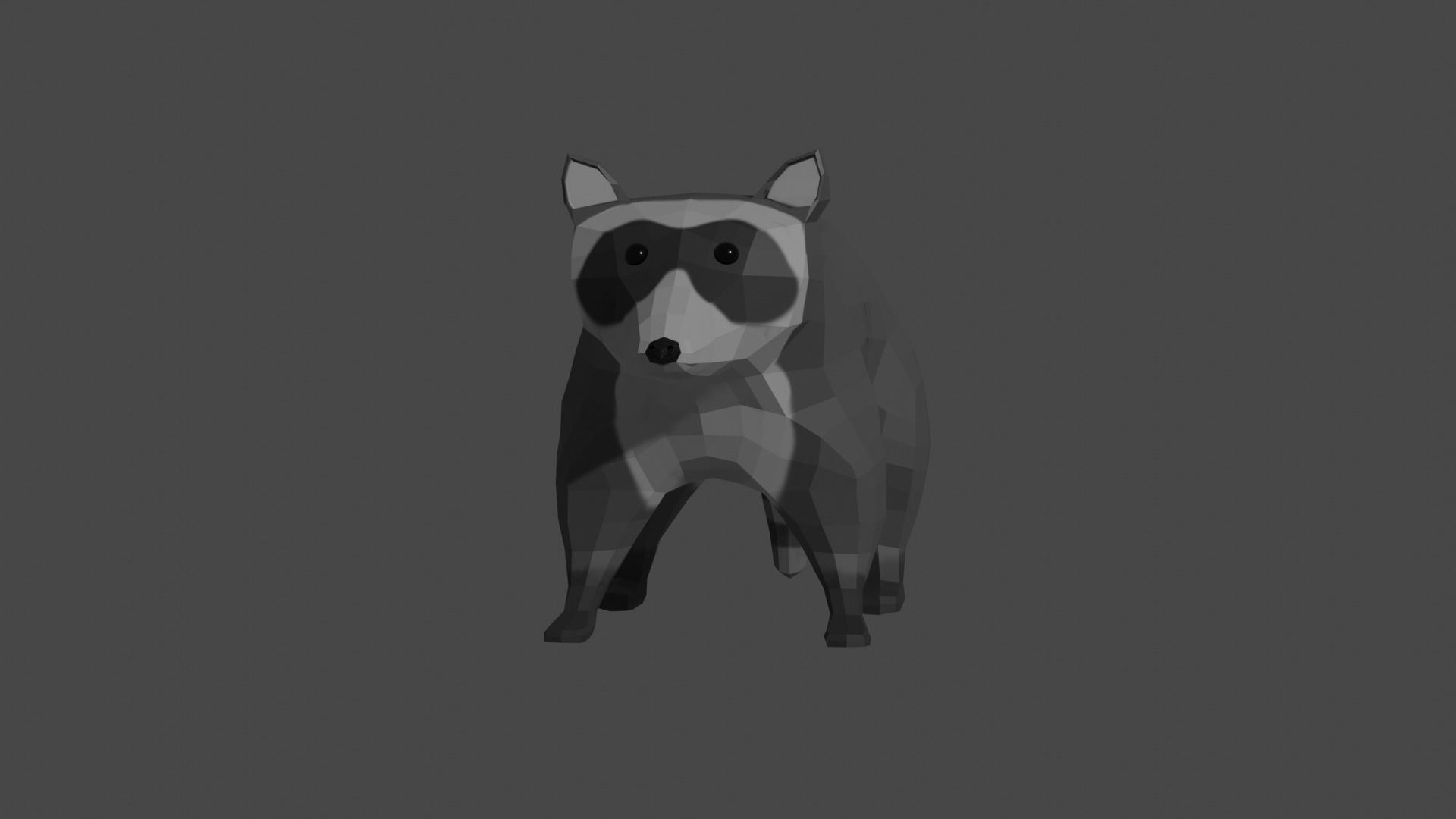 LowPoly Raccoon Low-poly 3D model_28