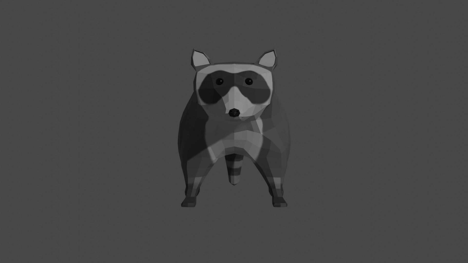 LowPoly Raccoon Low-poly 3D model_7