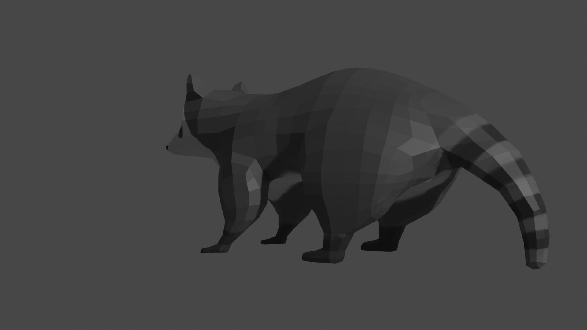 LowPoly Raccoon Low-poly 3D model_21