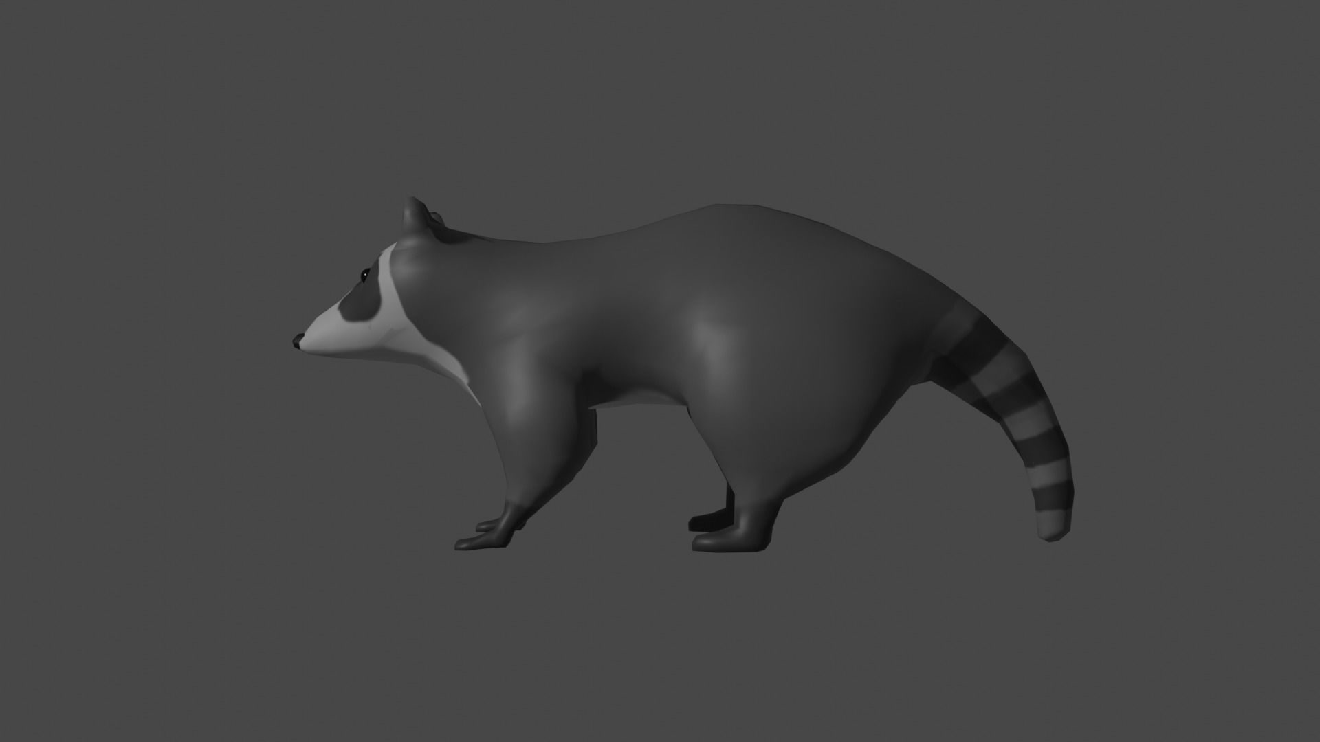 LowPoly Raccoon Low-poly 3D model_1