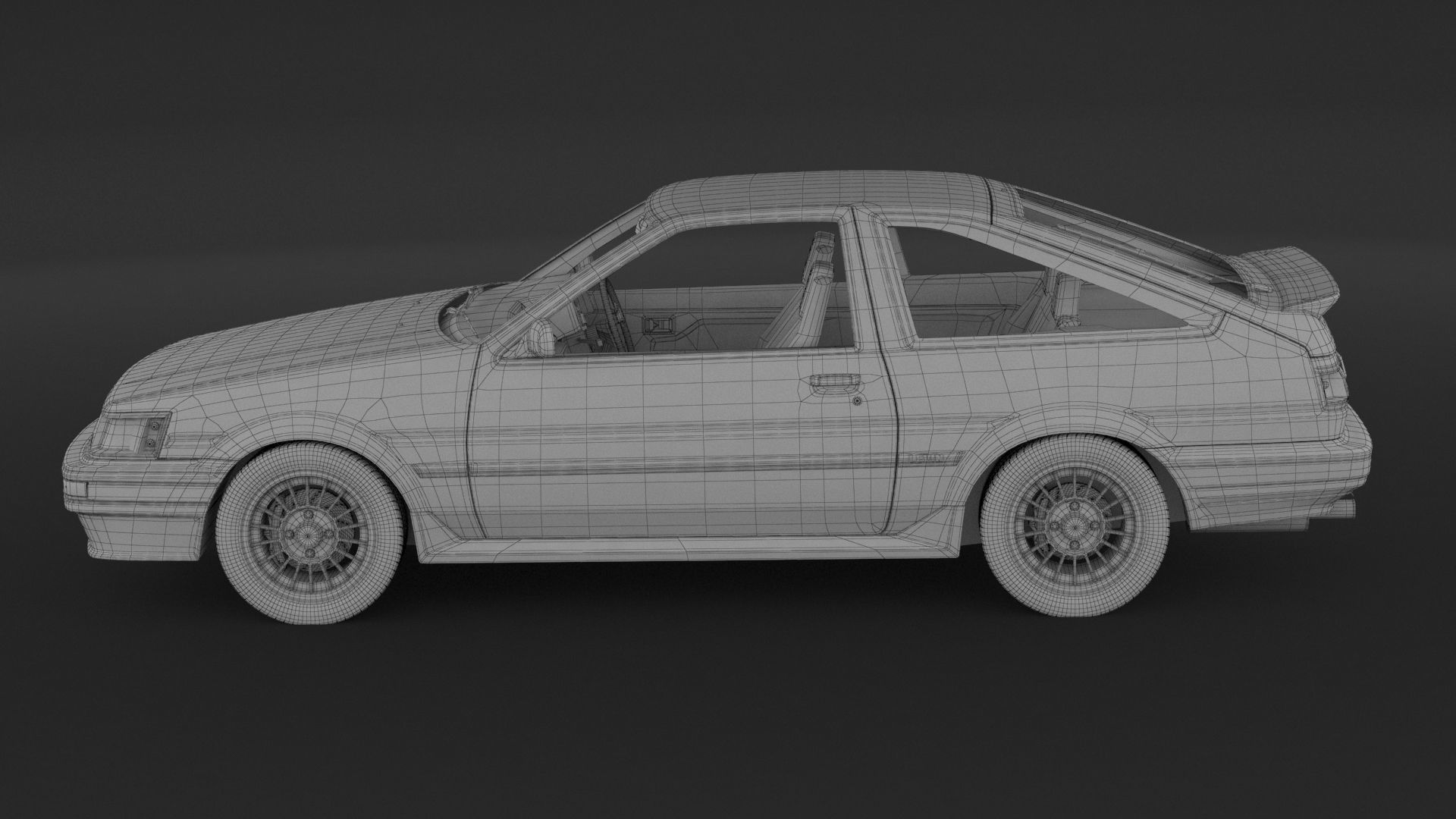 Toyota Corolla AE86 Levin 3D model_9