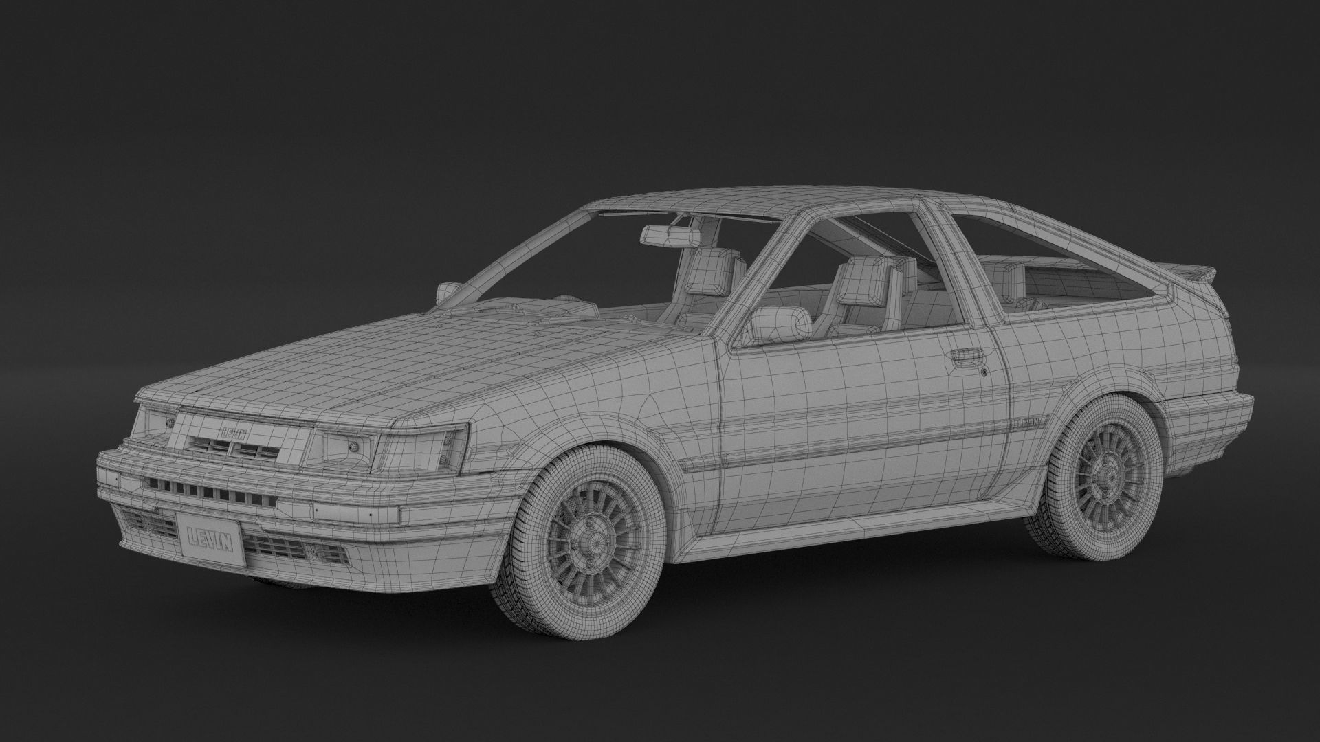 Toyota Corolla AE86 Levin 3D model_7
