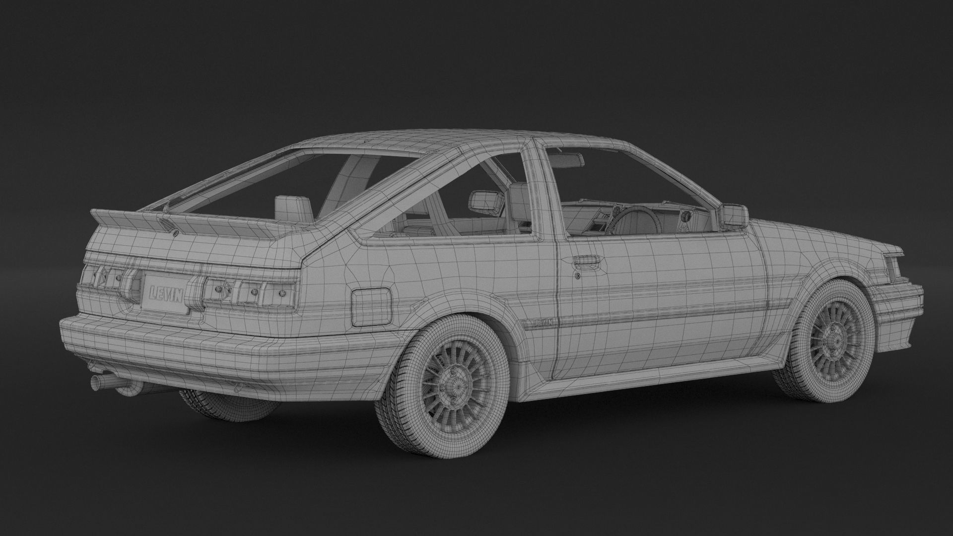Toyota Corolla AE86 Levin 3D model_8