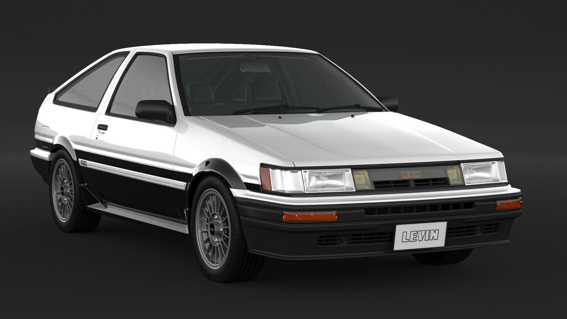 Toyota Corolla AE86 Levin 3D model_2