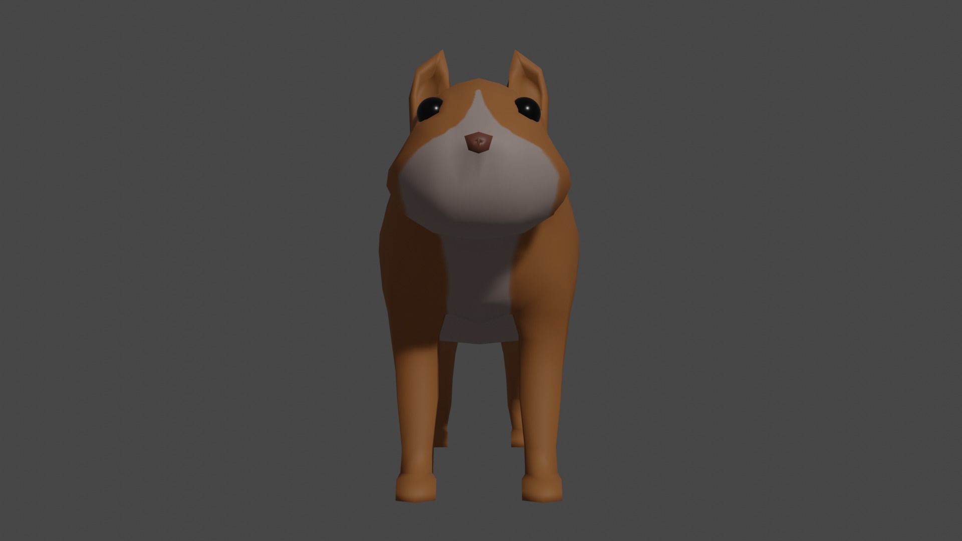 LowPoly Squirrel fox Low-poly 3D model_1