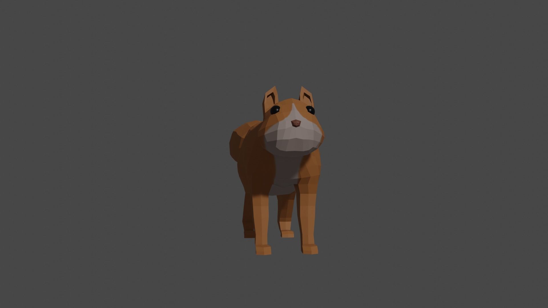 LowPoly Squirrel fox Low-poly 3D model_9