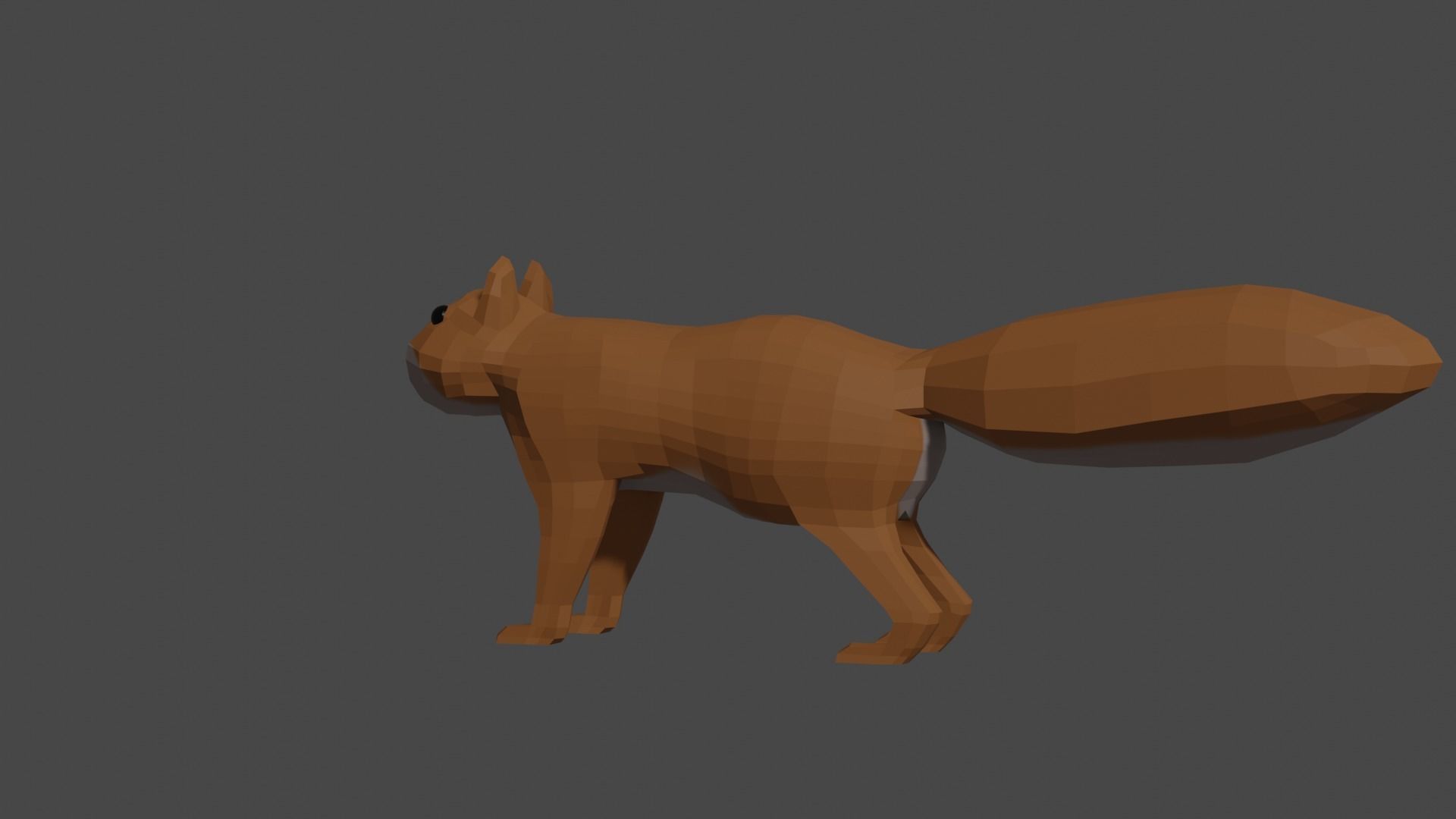 LowPoly Squirrel fox Low-poly 3D model_22
