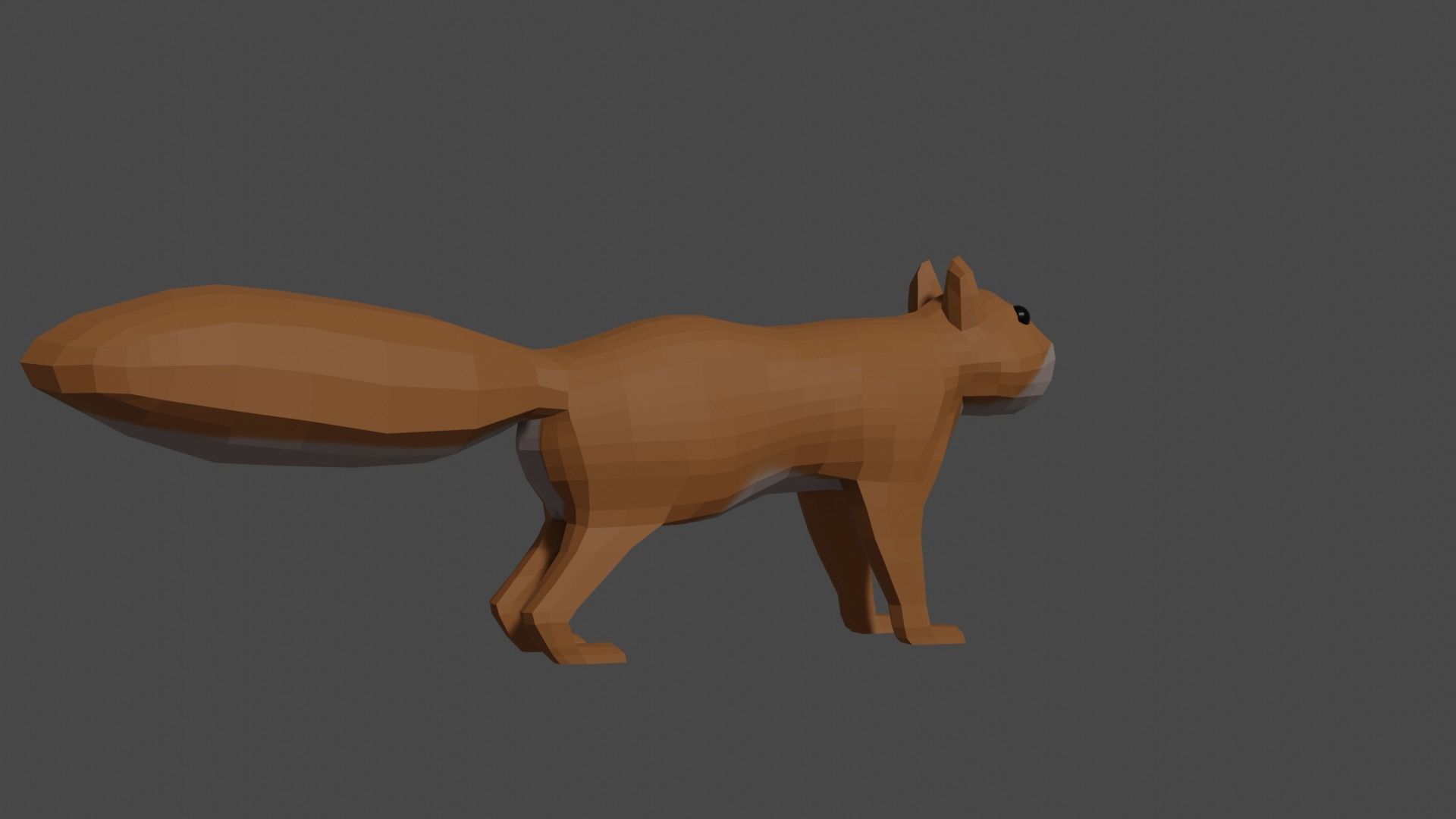LowPoly Squirrel fox Low-poly 3D model_16