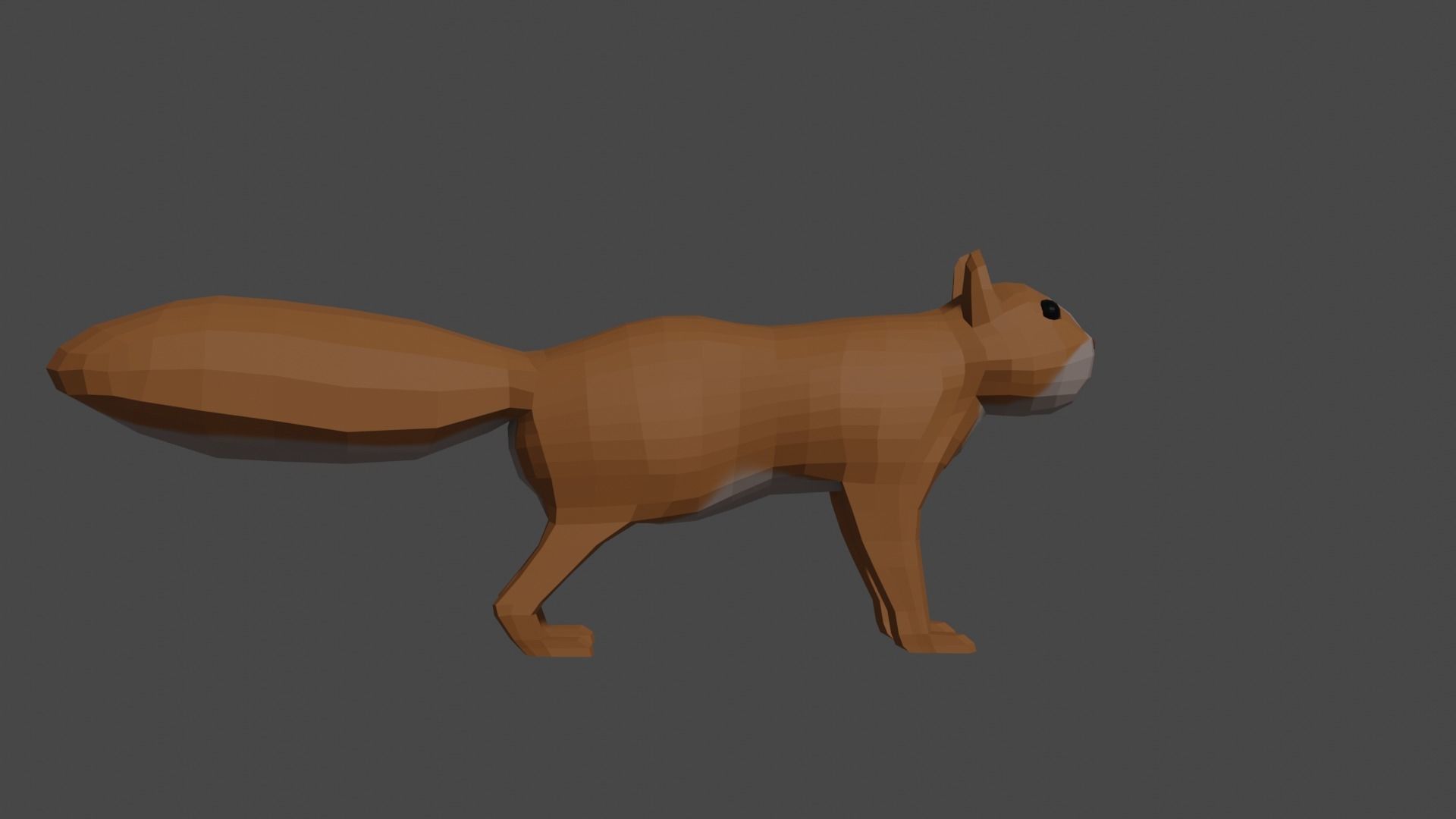 LowPoly Squirrel fox Low-poly 3D model_15