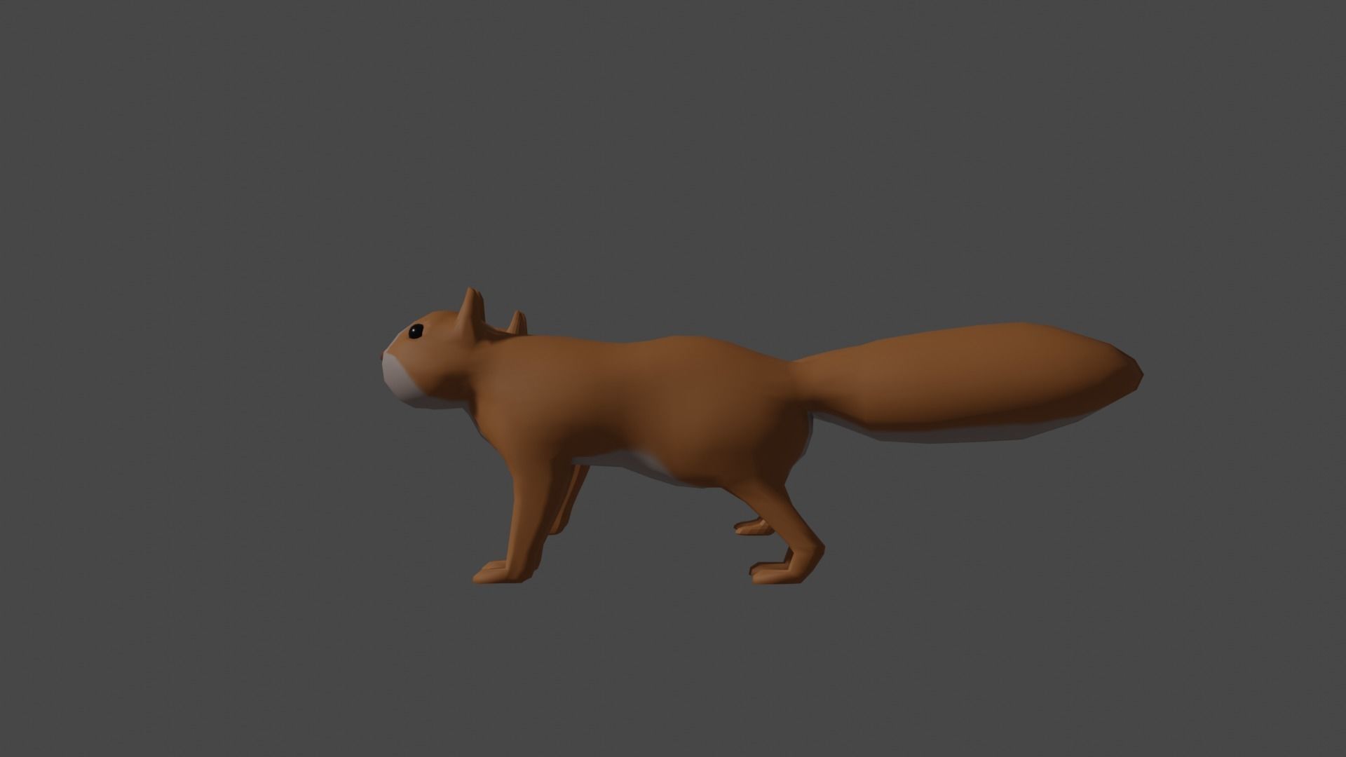 LowPoly Squirrel fox Low-poly 3D model_2