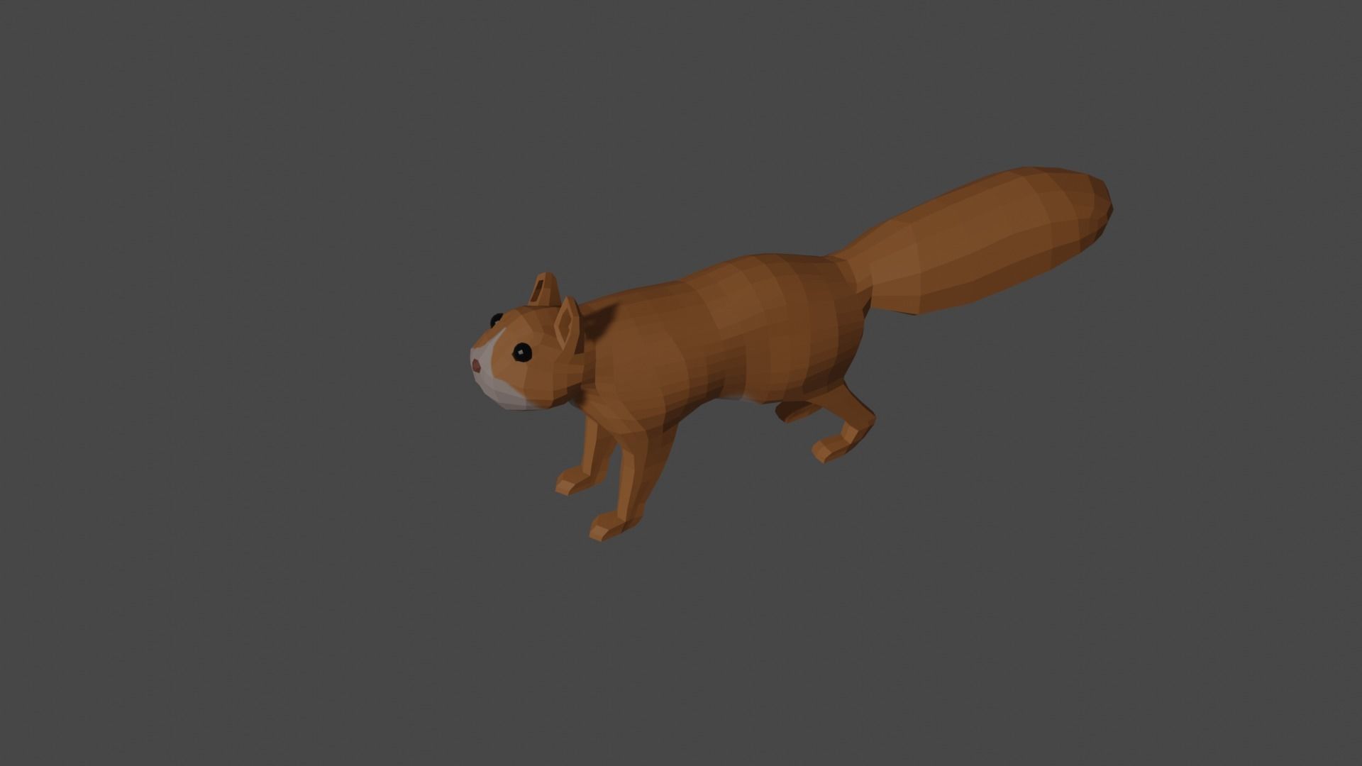 LowPoly Squirrel fox Low-poly 3D model_4