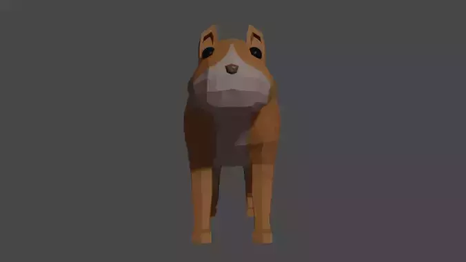 LowPoly Squirrel fox Low-poly 3D model