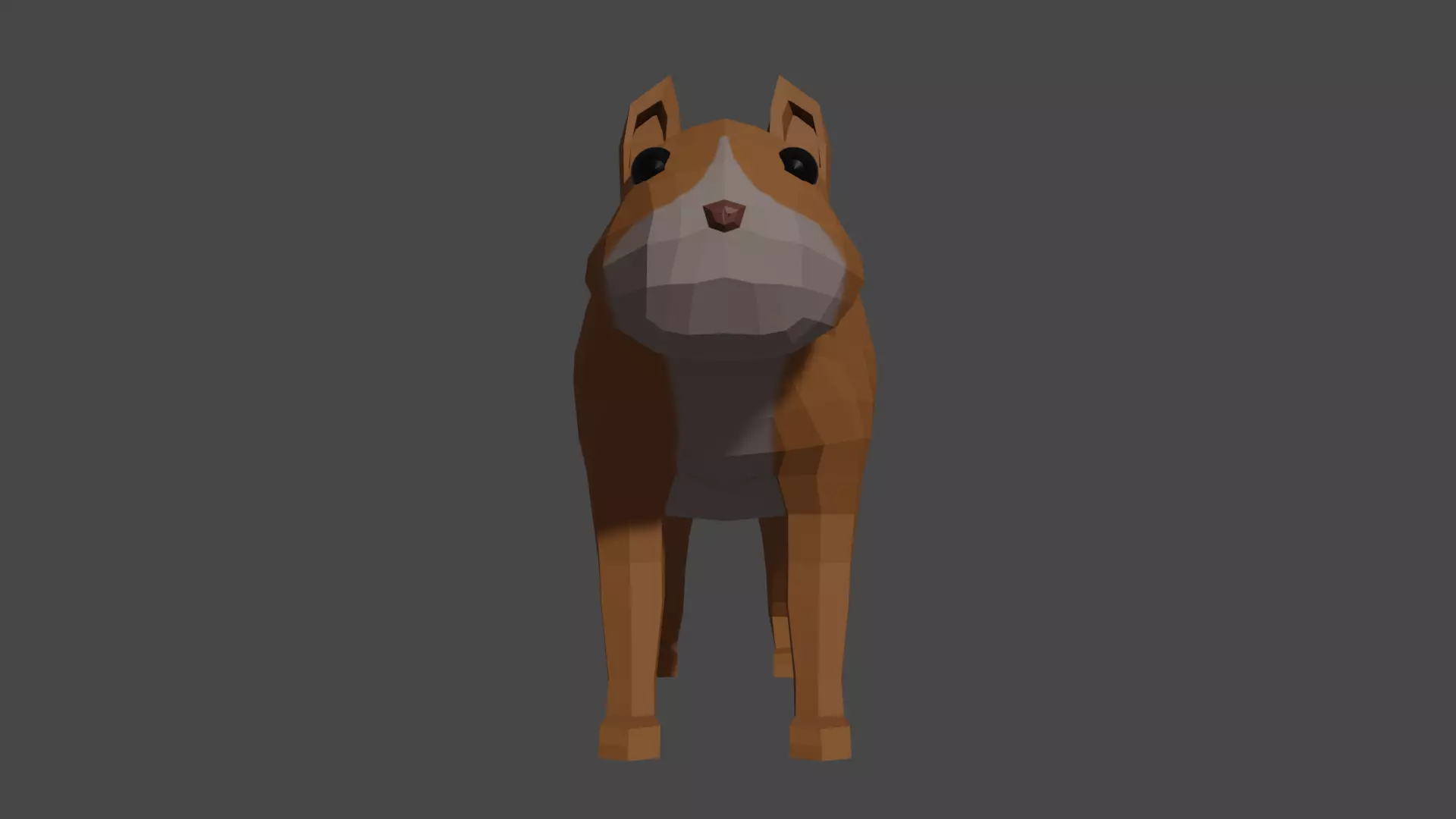 LowPoly Squirrel fox Low-poly 3D model_0