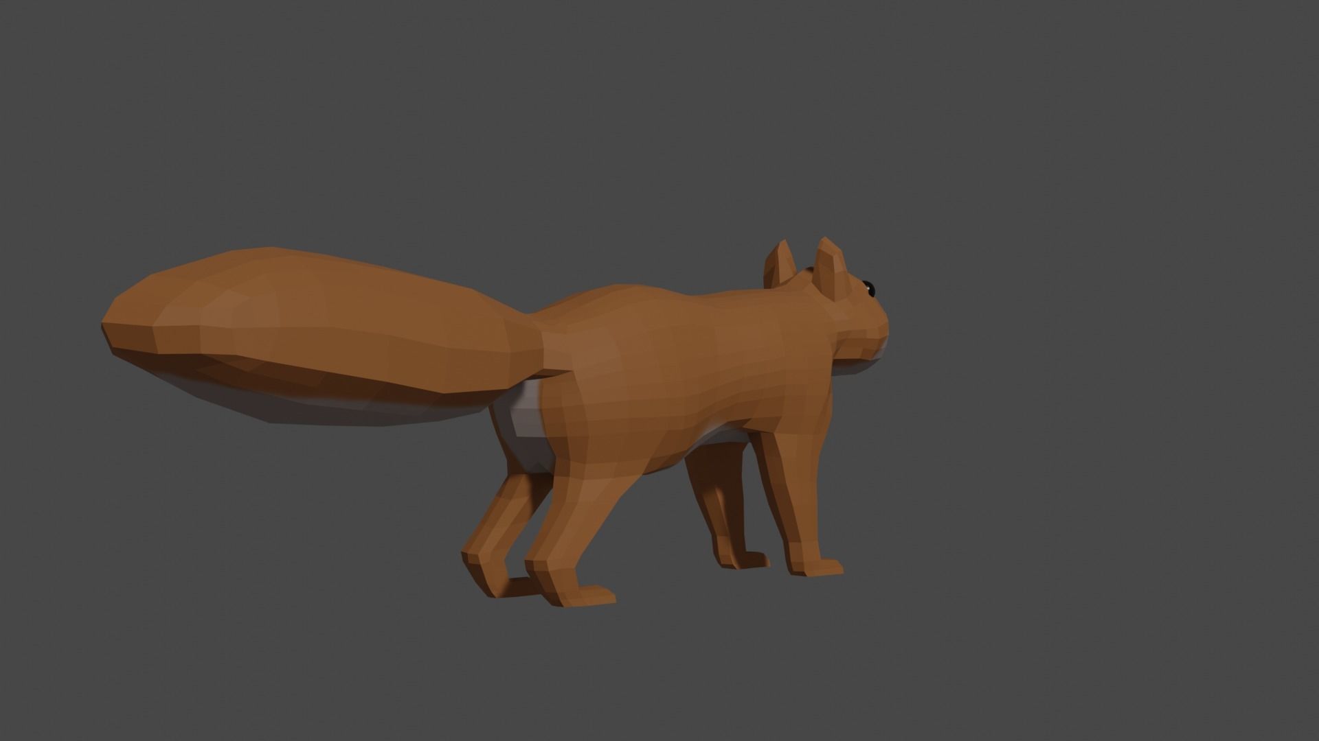 LowPoly Squirrel fox Low-poly 3D model_17