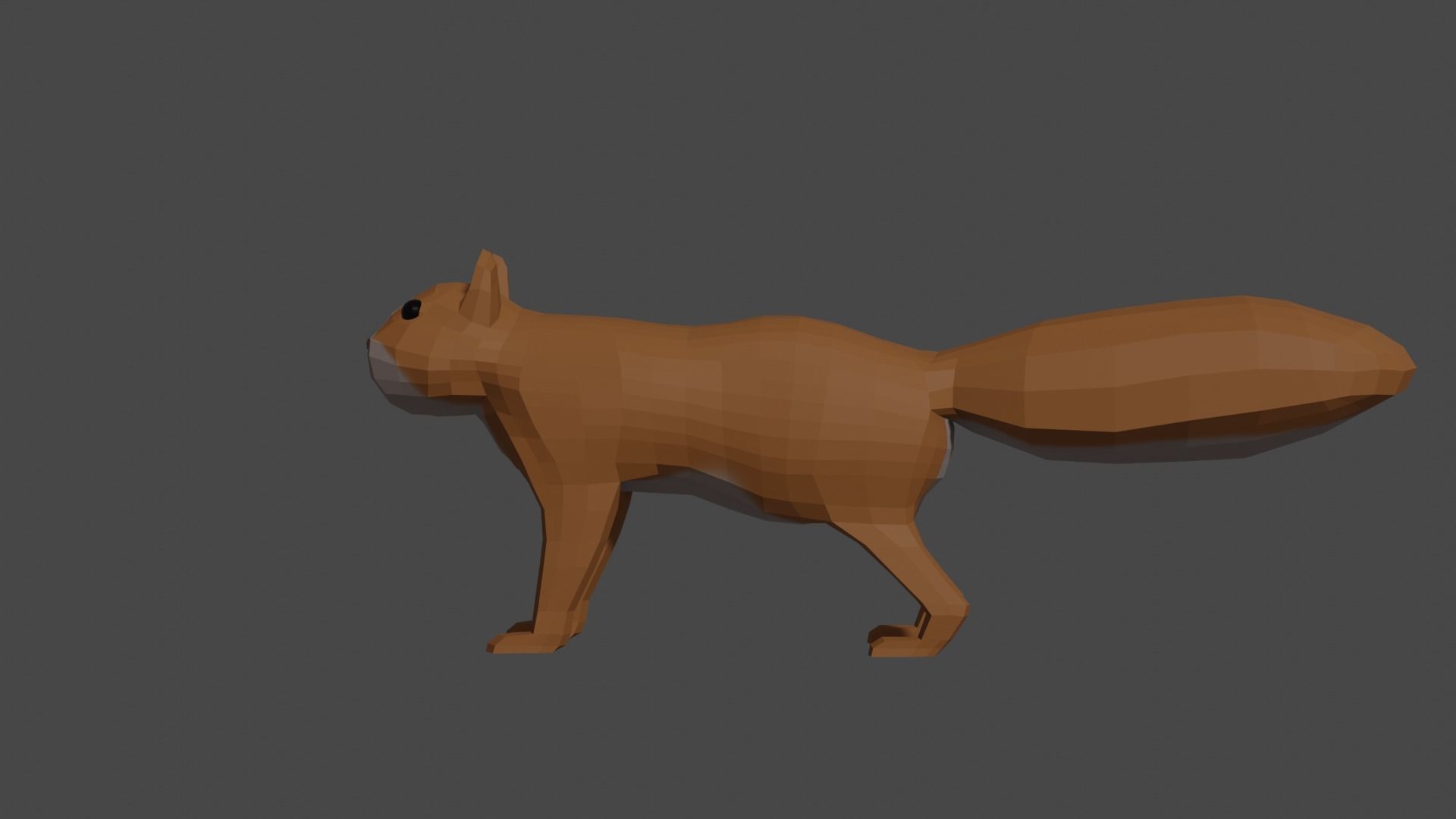 LowPoly Squirrel fox Low-poly 3D model_23