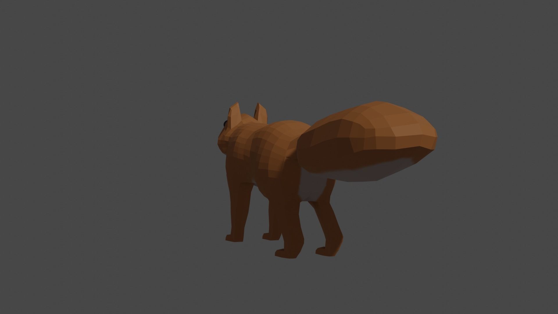 LowPoly Squirrel fox Low-poly 3D model_20