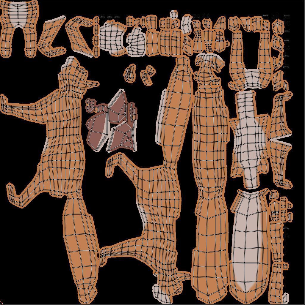 LowPoly Squirrel fox Low-poly 3D model_5