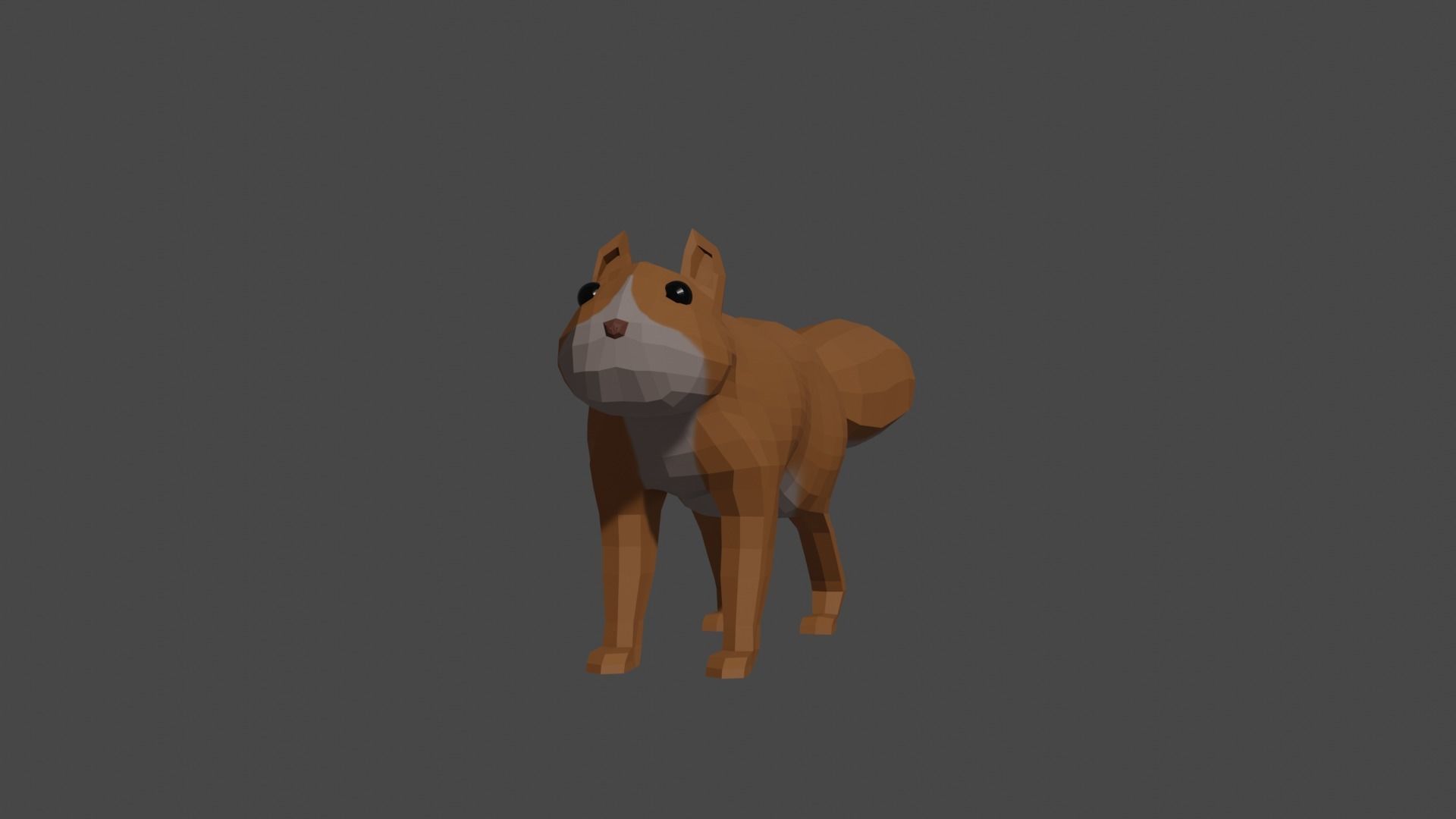 LowPoly Squirrel fox Low-poly 3D model_28