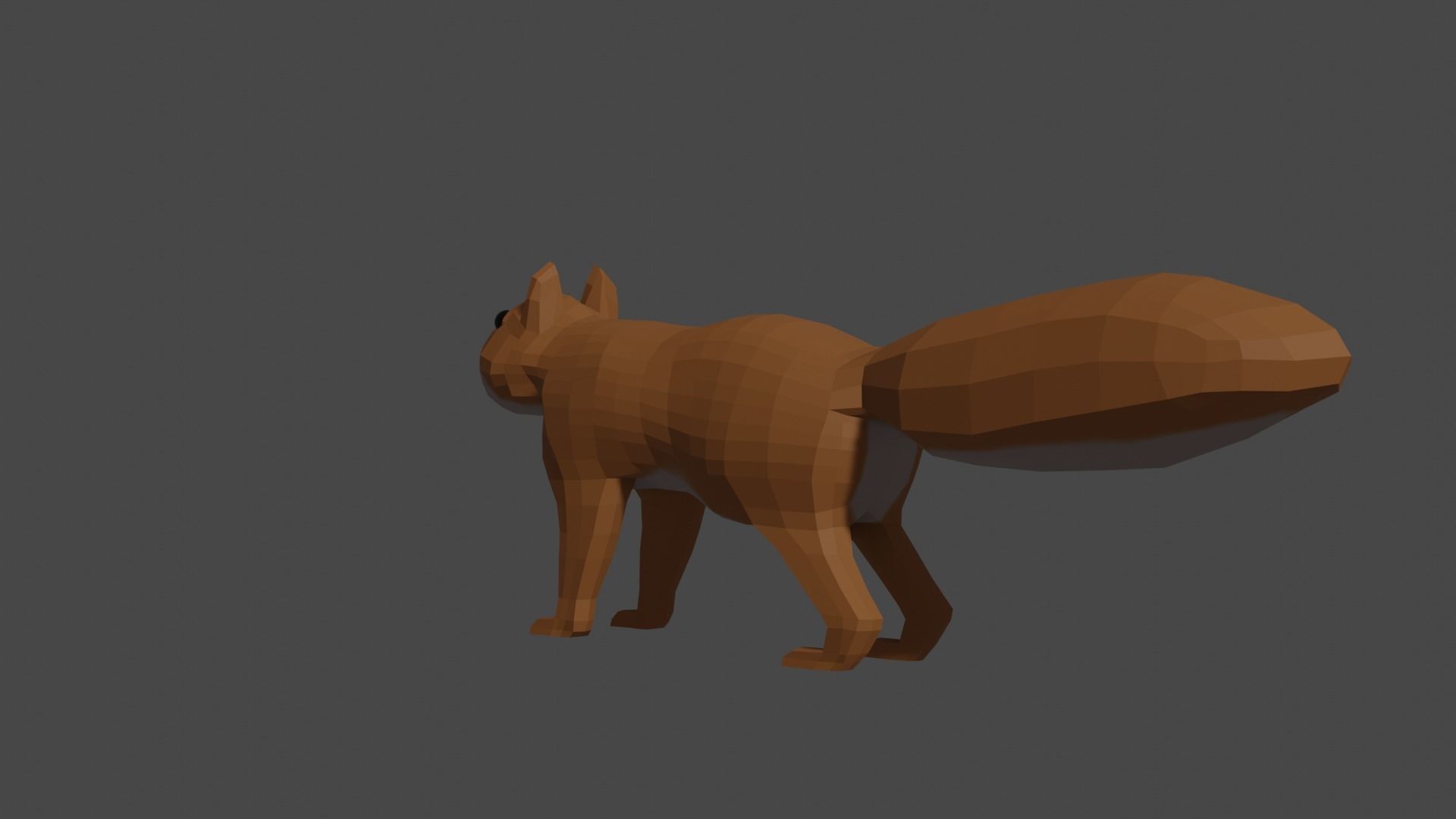 LowPoly Squirrel fox Low-poly 3D model_21
