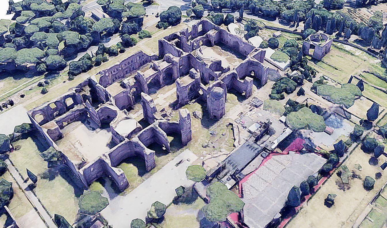 Baths of Caracalla Low-poly 3D model_1