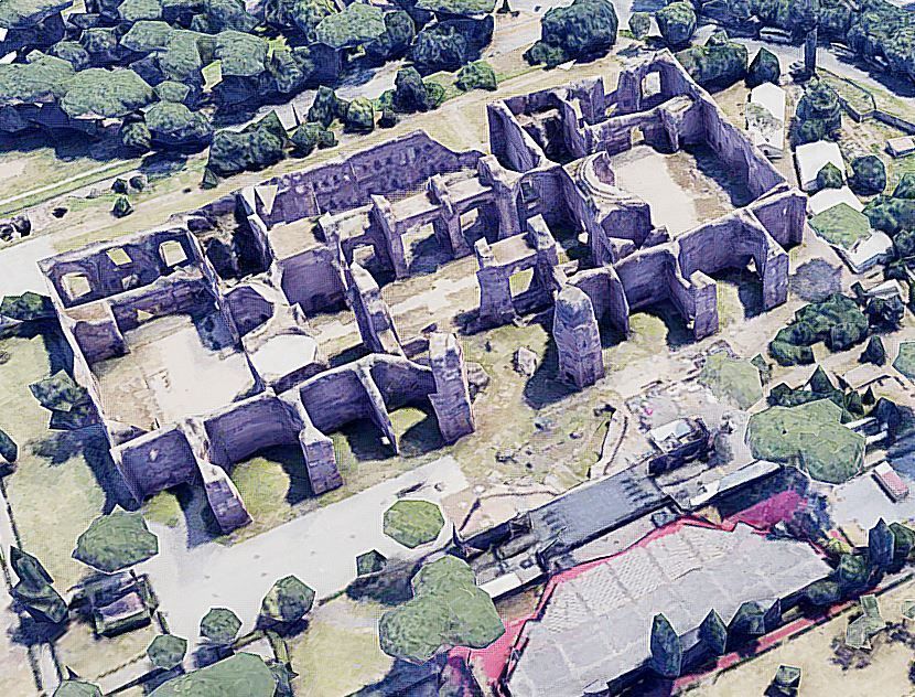 Baths of Caracalla Low-poly 3D model_2