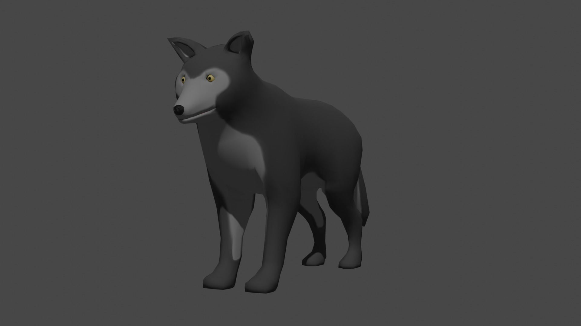 LowPoly Wolf Low-poly 3D model_25