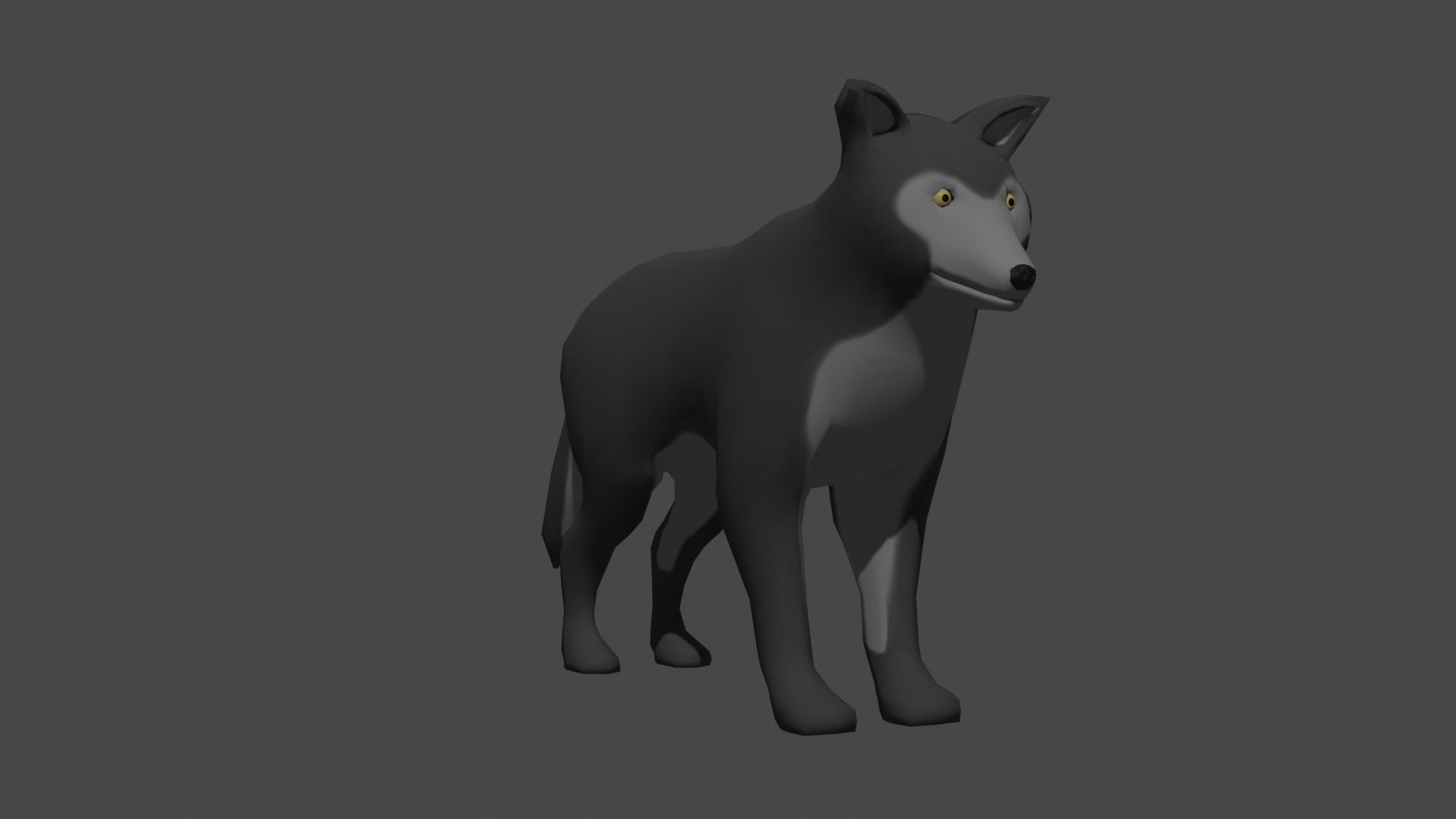 LowPoly Wolf Low-poly 3D model_10