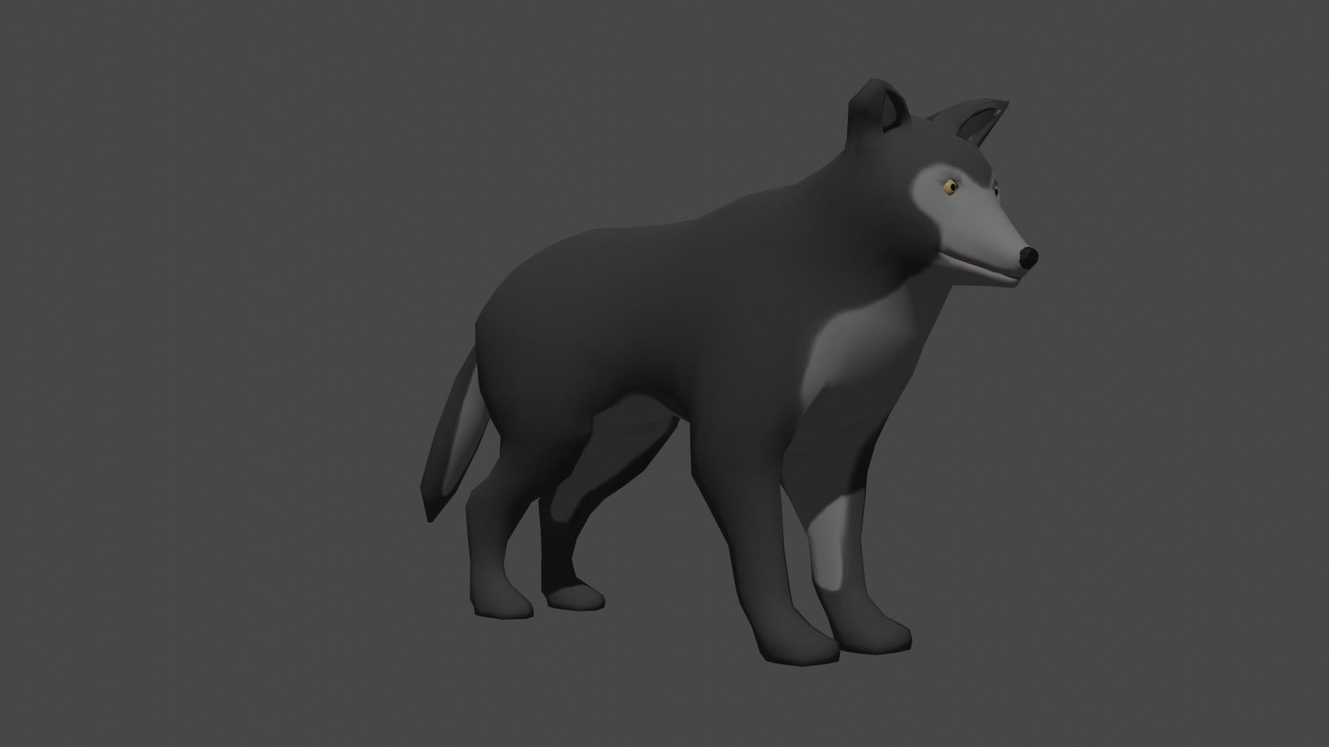LowPoly Wolf Low-poly 3D model_11