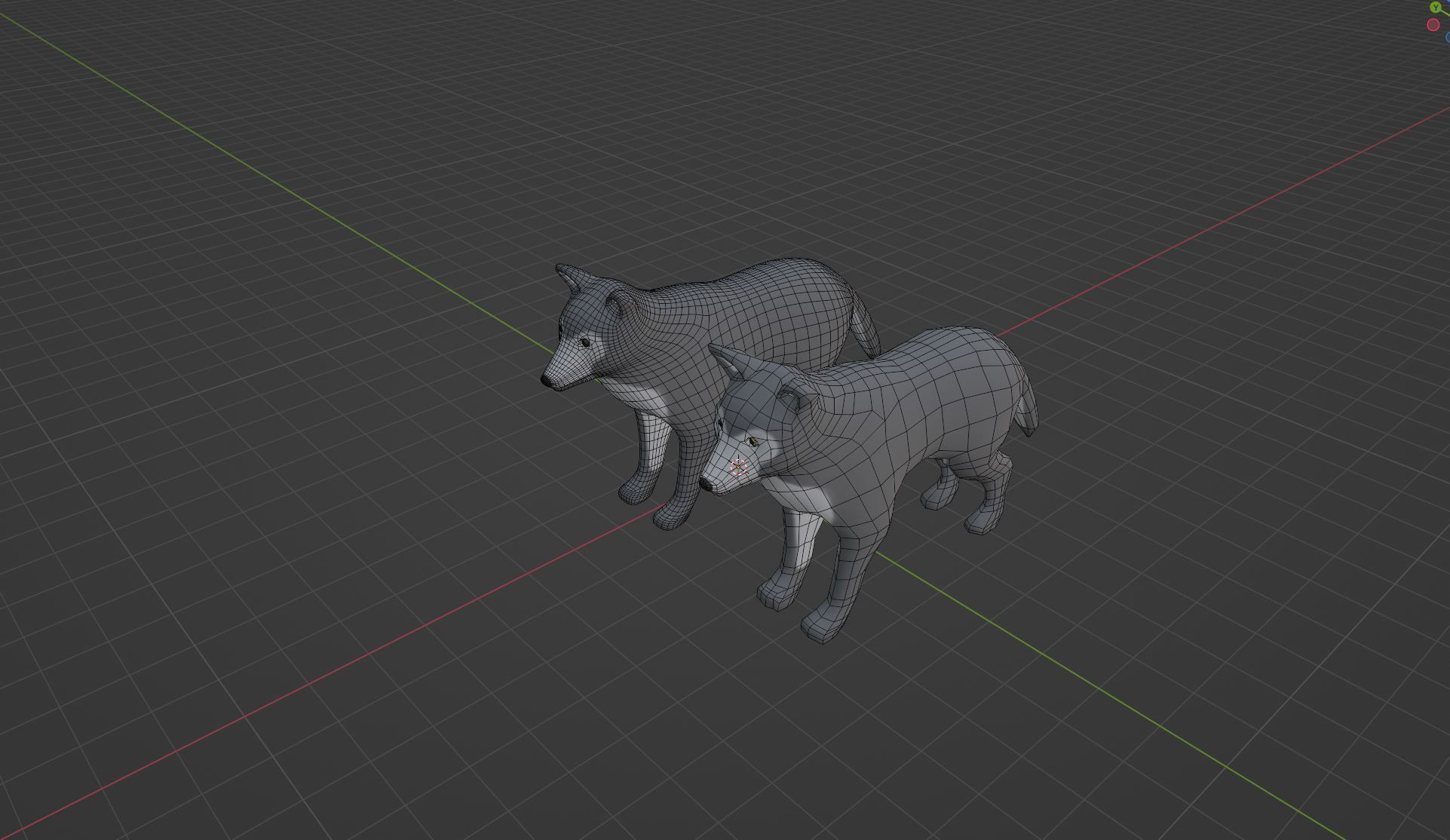 LowPoly Wolf Low-poly 3D model_5