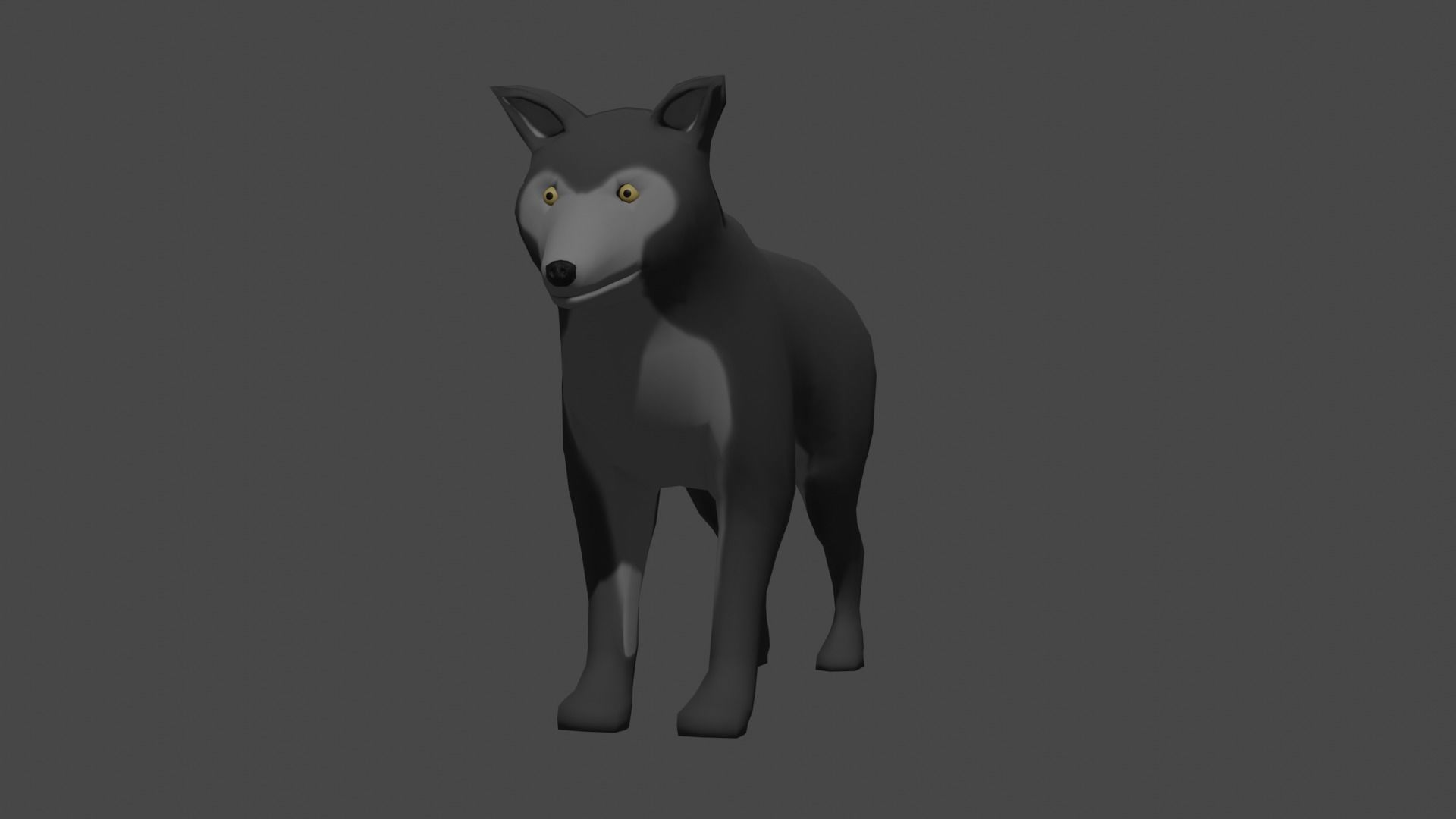 LowPoly Wolf Low-poly 3D model_26