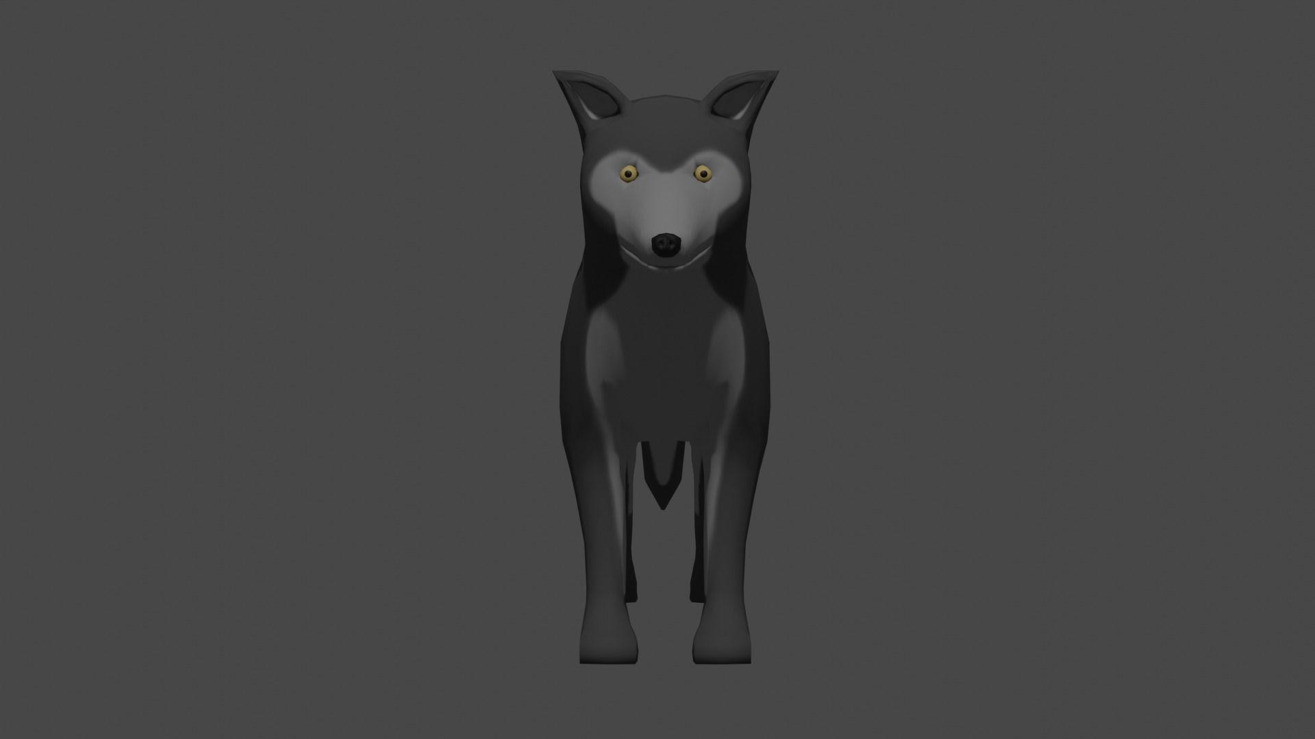 LowPoly Wolf Low-poly 3D model_6