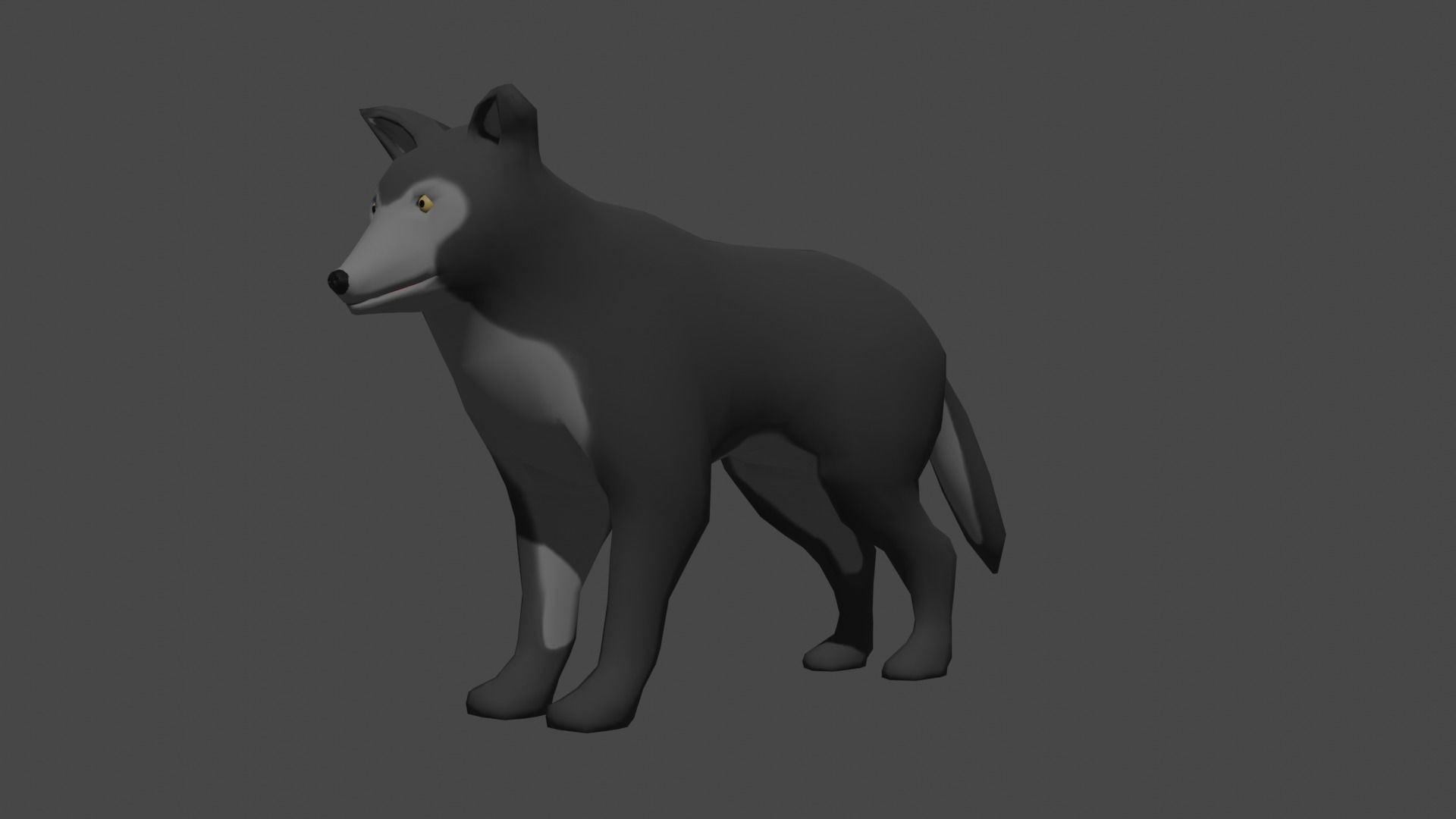 LowPoly Wolf Low-poly 3D model_24