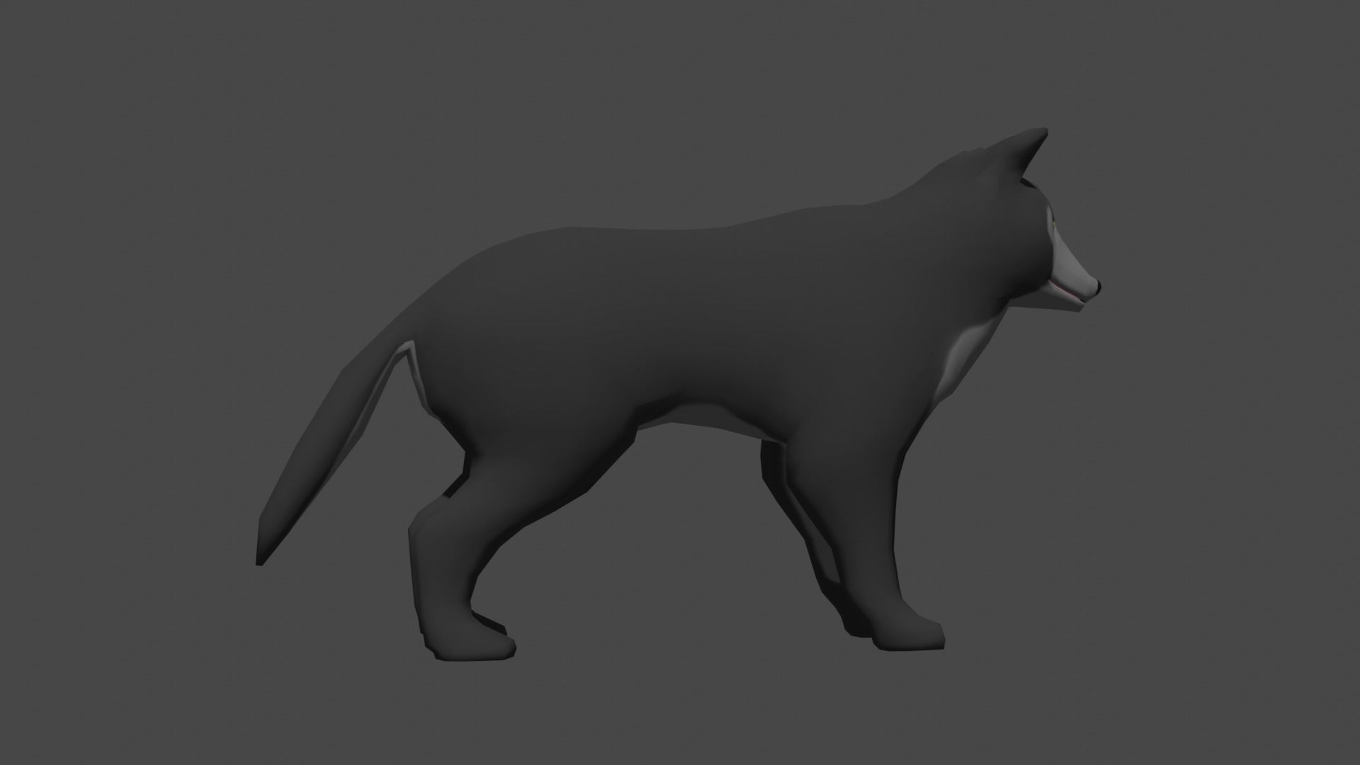 LowPoly Wolf Low-poly 3D model_14
