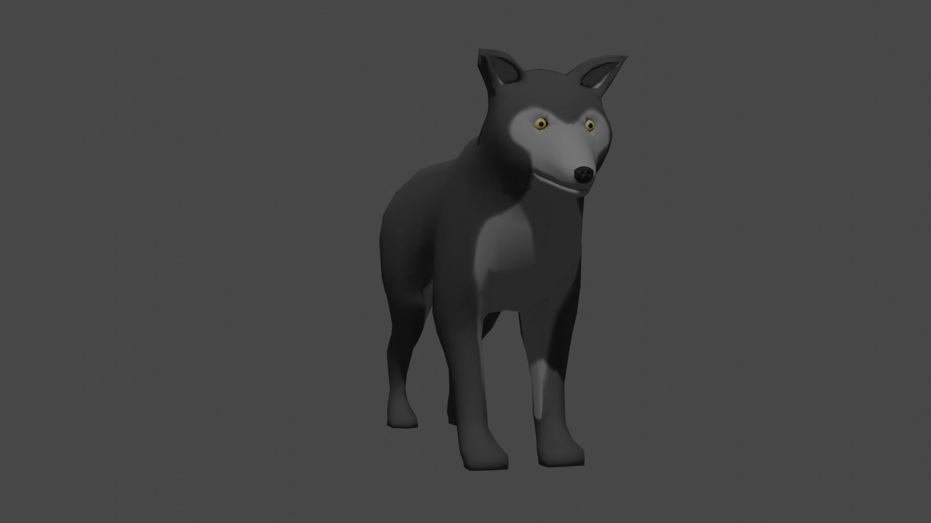 LowPoly Wolf Low-poly 3D model_9