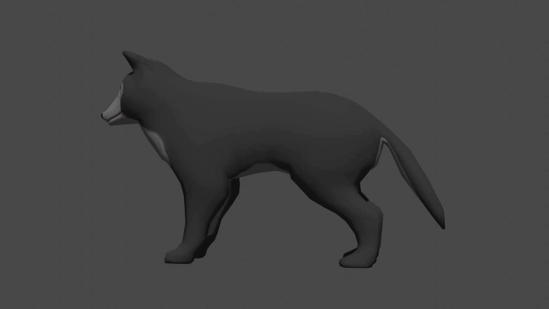 LowPoly Wolf Low-poly 3D model_21