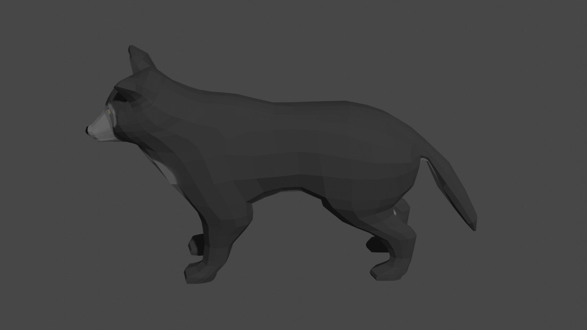 LowPoly Wolf Low-poly 3D model_3