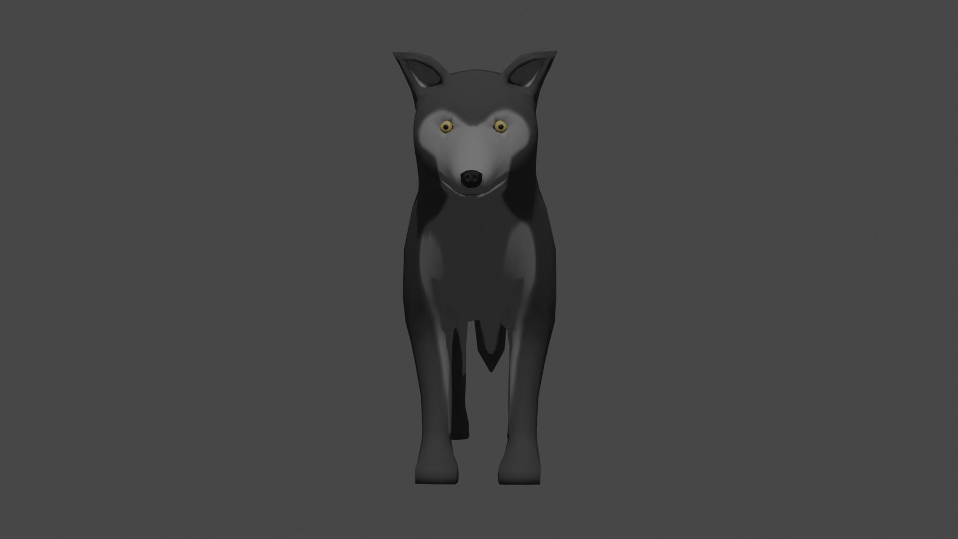 LowPoly Wolf Low-poly 3D model_28