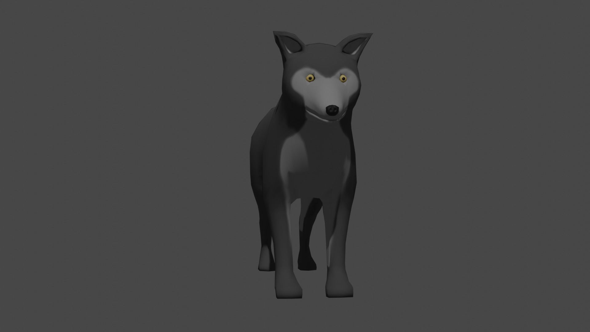 LowPoly Wolf Low-poly 3D model_8