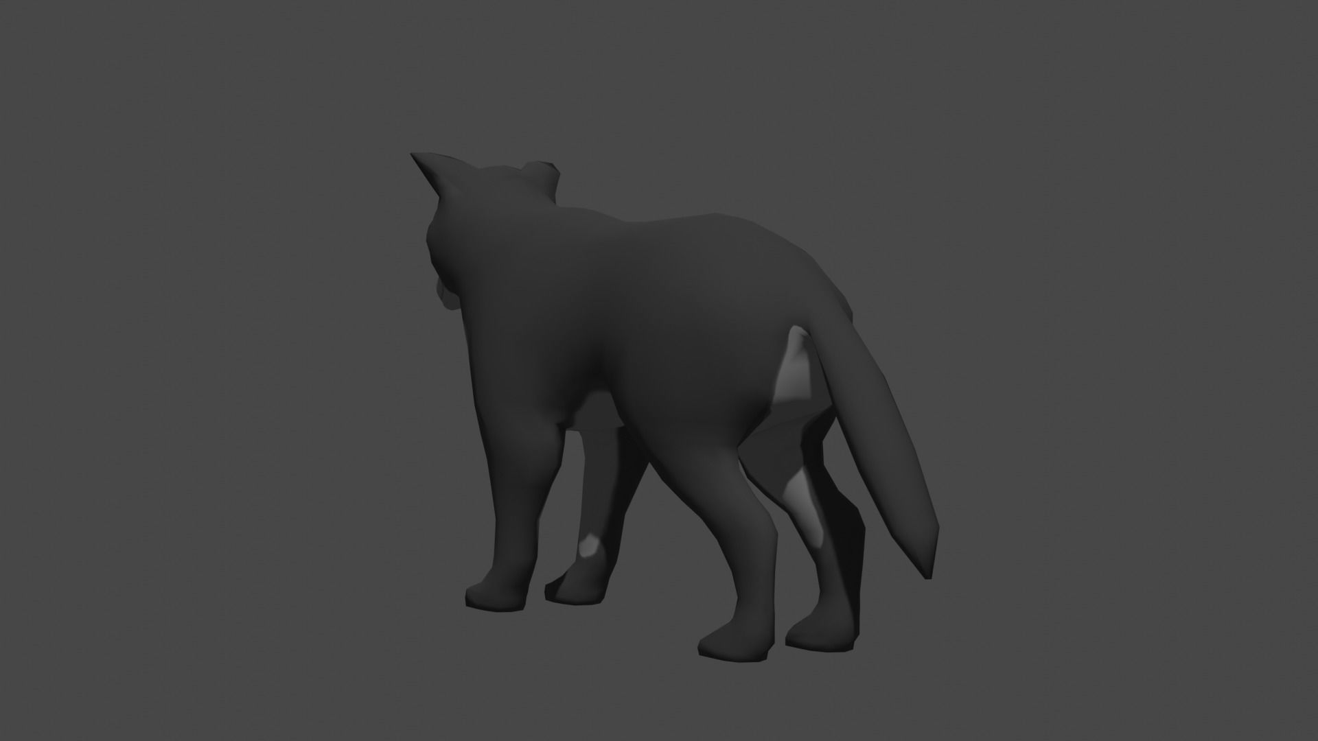 LowPoly Wolf Low-poly 3D model_19