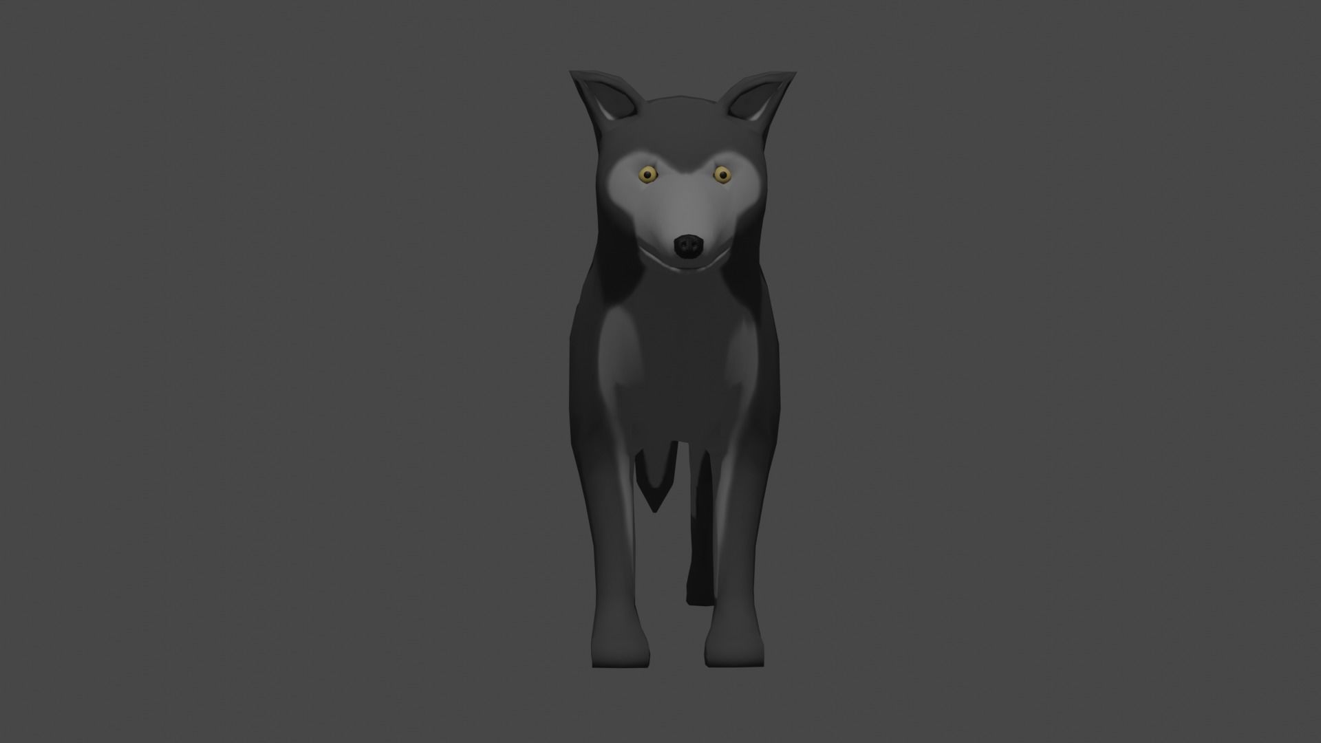 LowPoly Wolf Low-poly 3D model_7