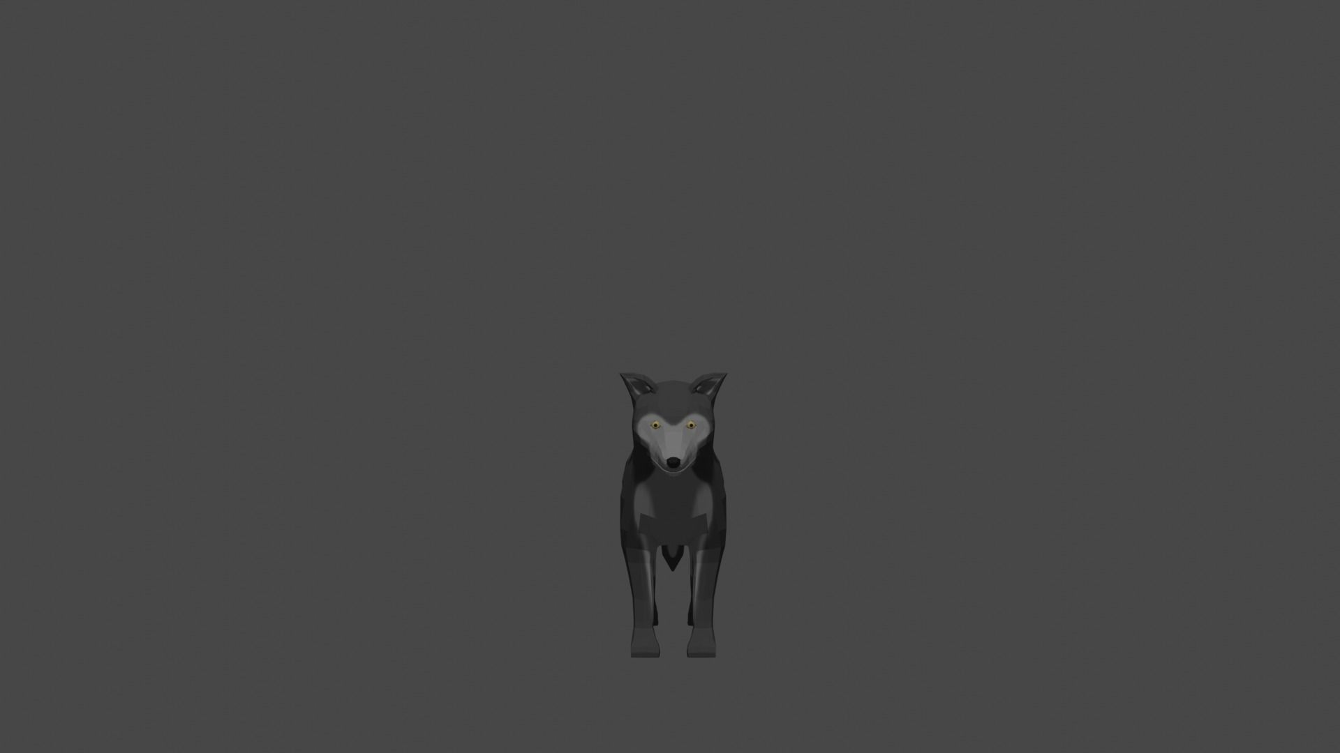 LowPoly Wolf Low-poly 3D model_1