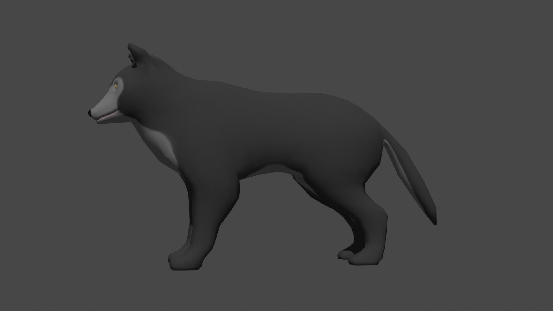 LowPoly Wolf Low-poly 3D model_22