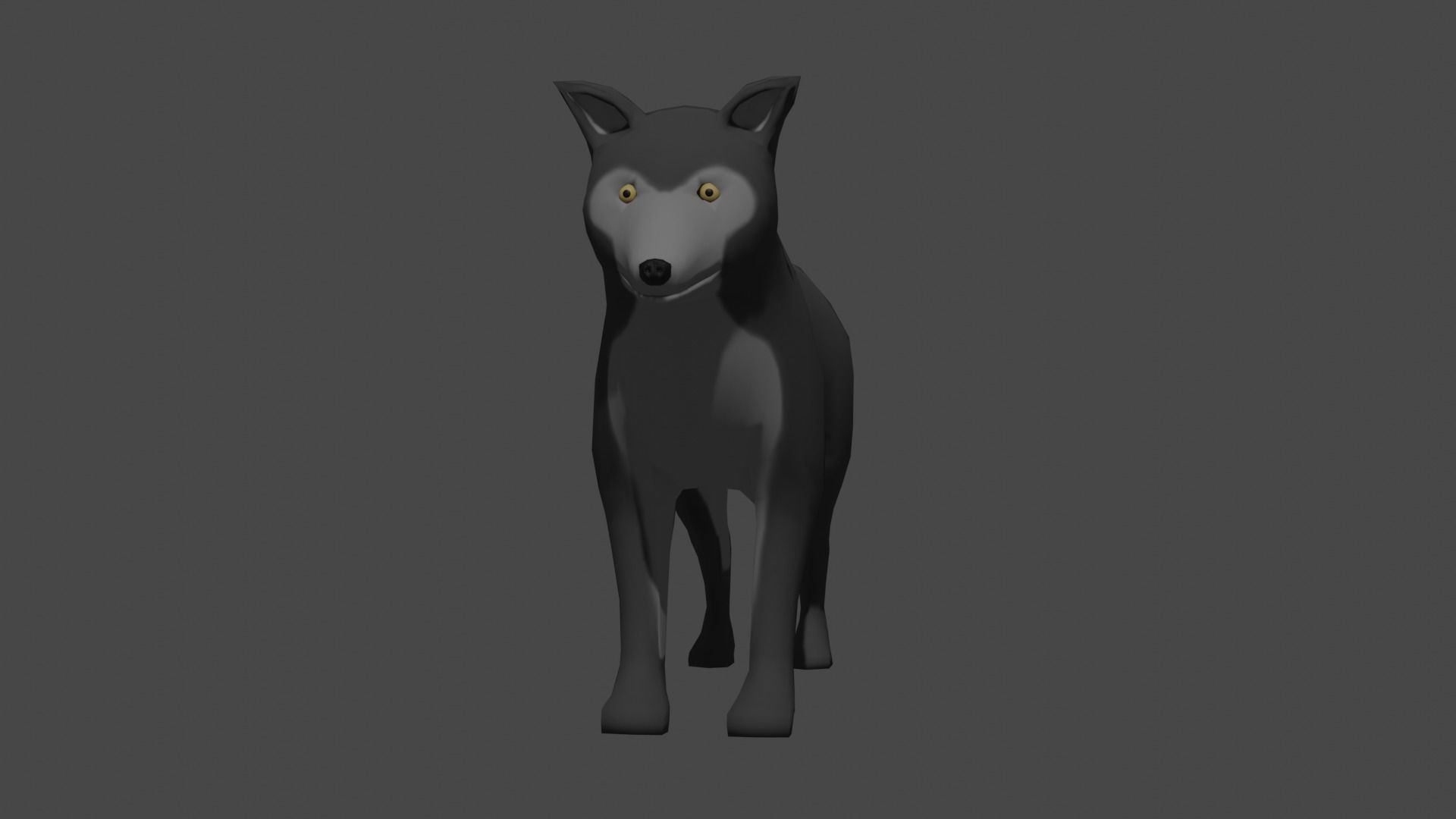 LowPoly Wolf Low-poly 3D model_27
